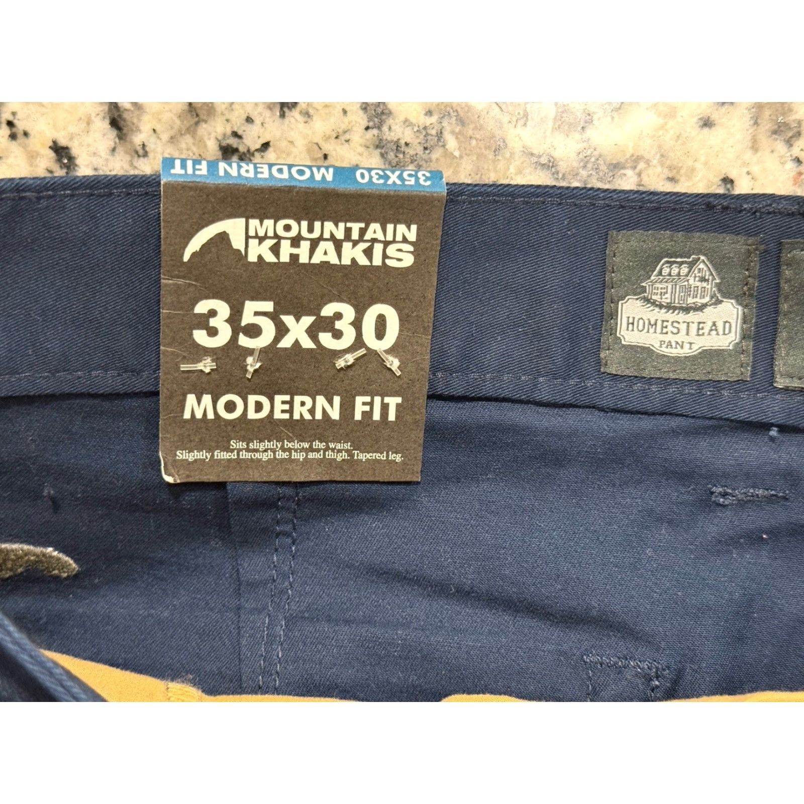 Mountain Khakis NWT Mountain Khaki Men’s Homestead Chino Pant 35x30 Modern Fit Crater Navy Blue Size US 35 - 5 Thumbnail