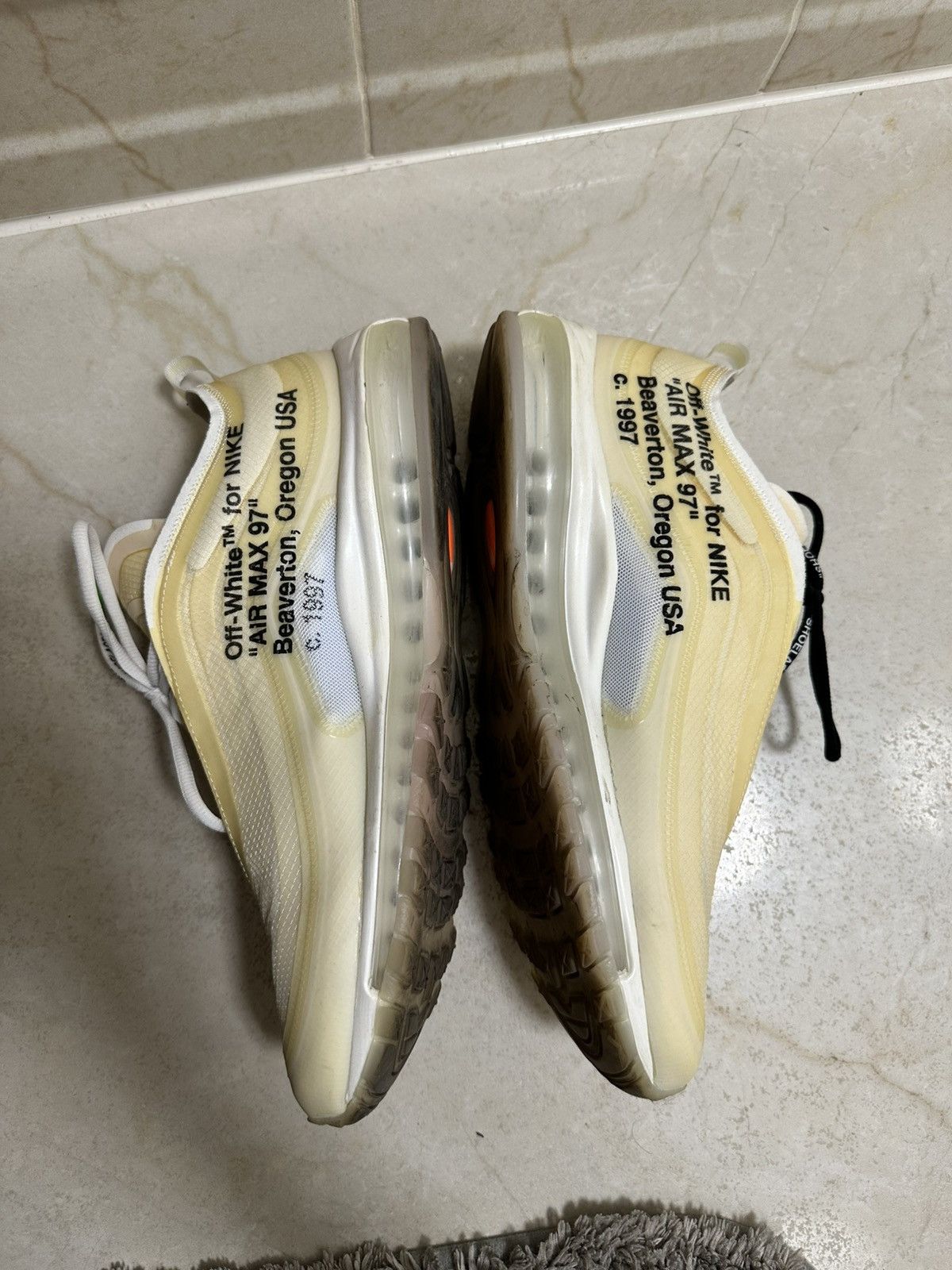 Nike × Off-White × Virgil Abloh Nike Off-White Air Max 97 Sz. 12 Size US 12 / EU 45 - 11 Thumbnail