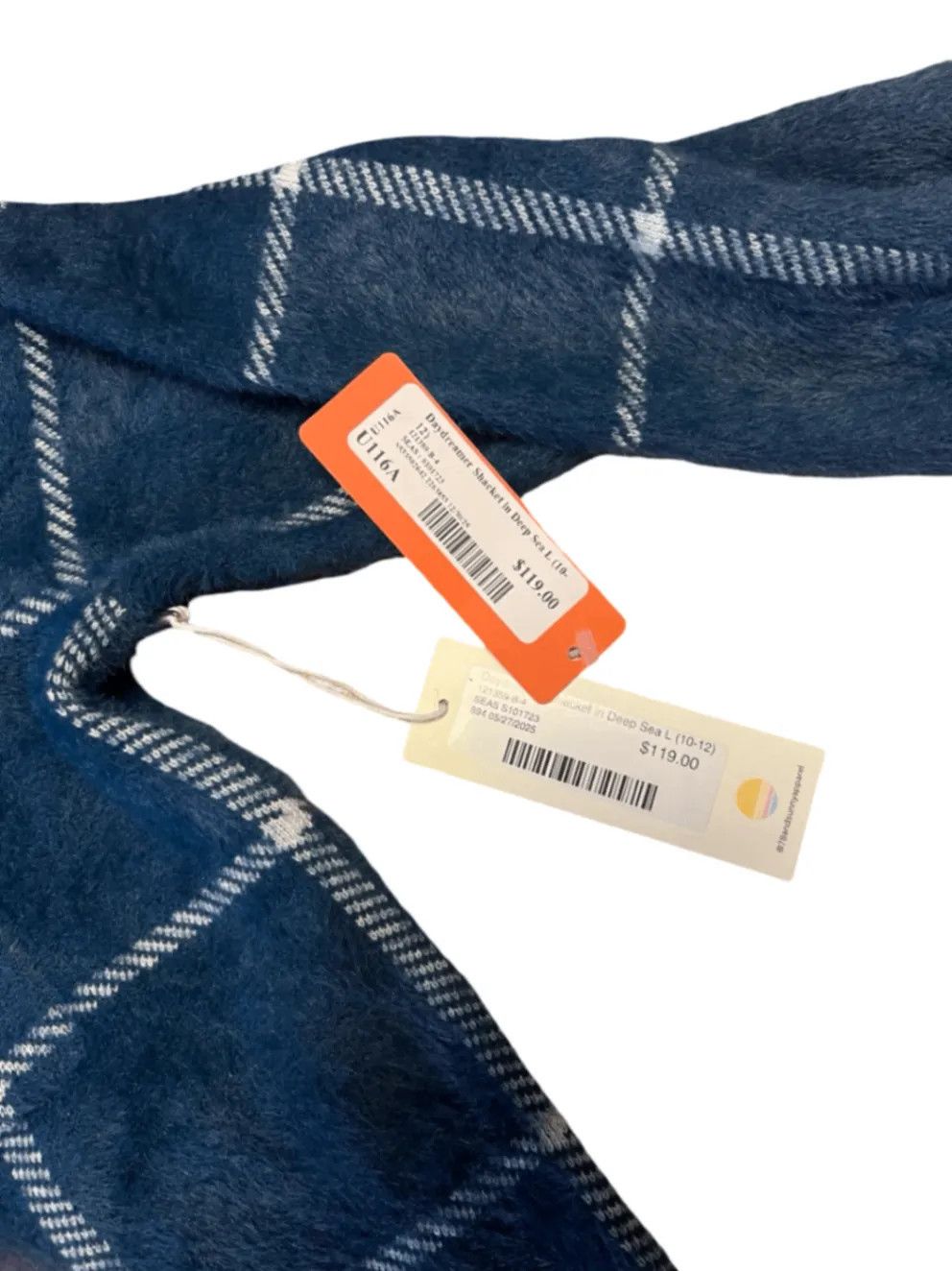 Other 78 & Sunny Womens Jacket Large Blue Plaid Button Up NWT Size L / US 10 / IT 46 - 4 Thumbnail