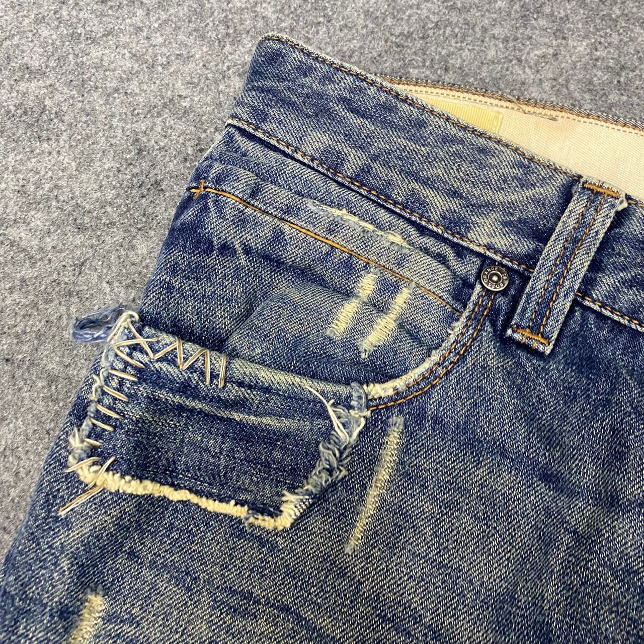 Hugo Boss 💥Best Offer💥Vintage Hugo Boss Orange Distressed Denim Size US 34 / EU 50 - 12 Thumbnail