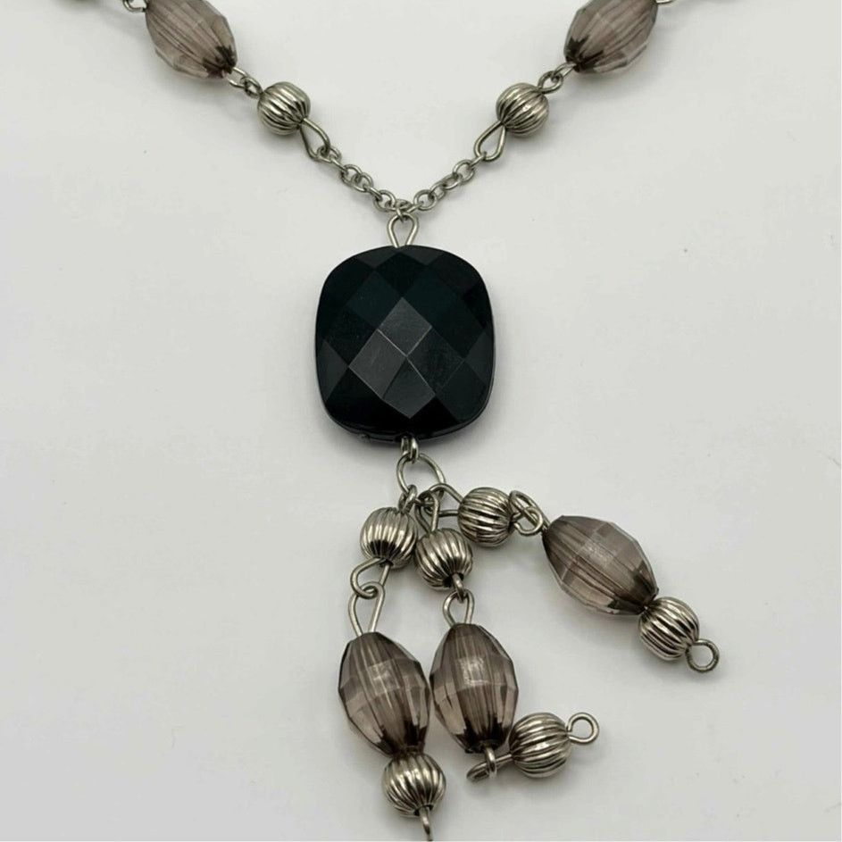 Other Silver & Black Tassel Necklace Size ONE SIZE - 3 Thumbnail