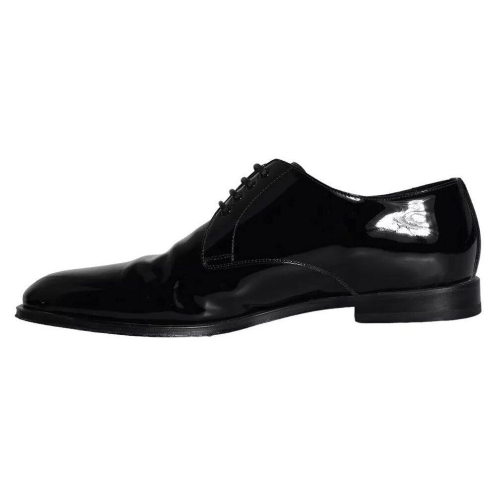 Dolce & Gabbana Dolce & Gabbana Black Calfskin Leather Derby Men Dress Shoes Size US 9 / EU 42 - 2 Thumbnail