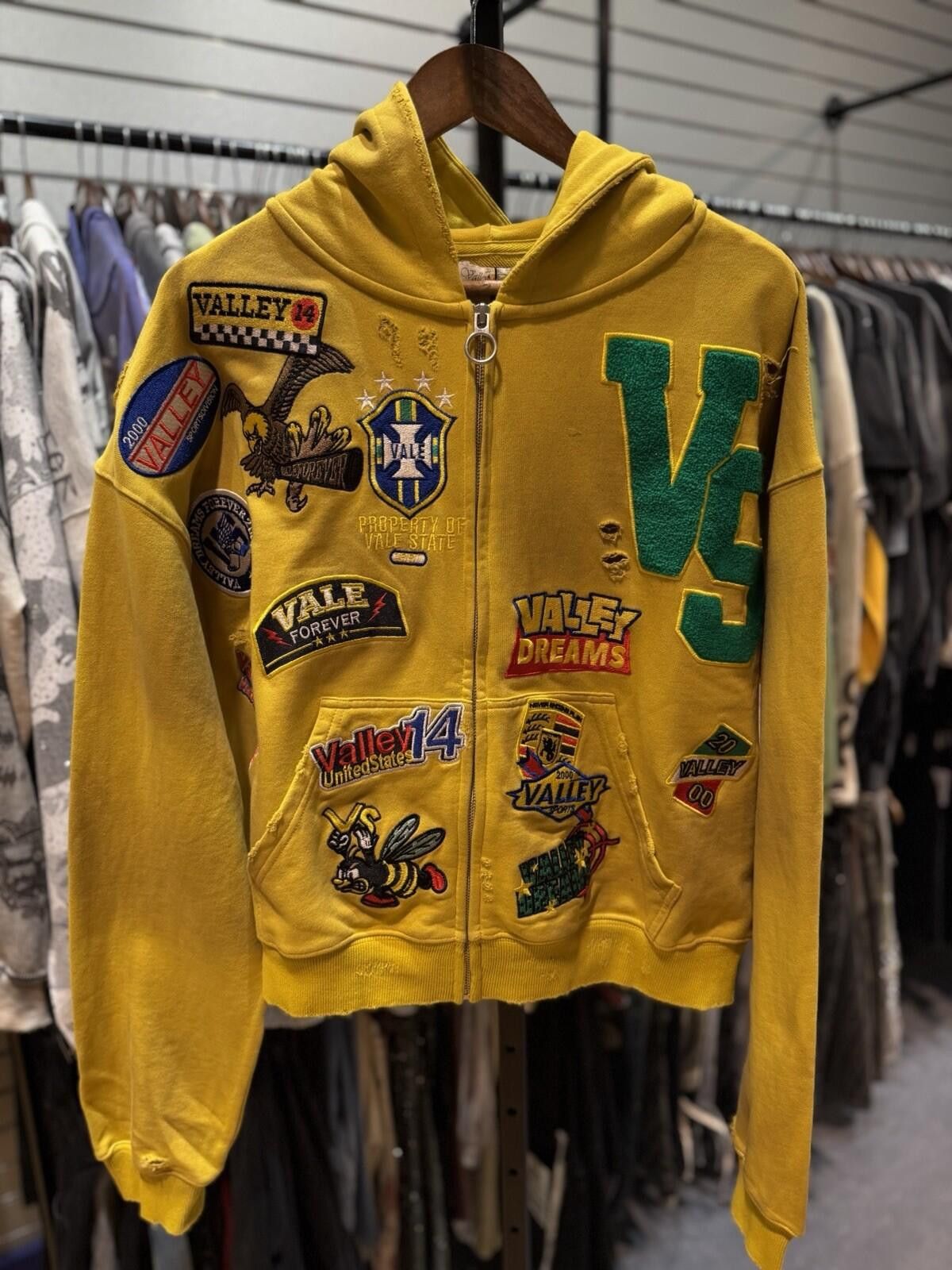 Vale XL - Vale Zip Up Yellow Hoodie Authentic Valley Vale Forever Size US XL / EU 56 / 4 - 2 Thumbnail
