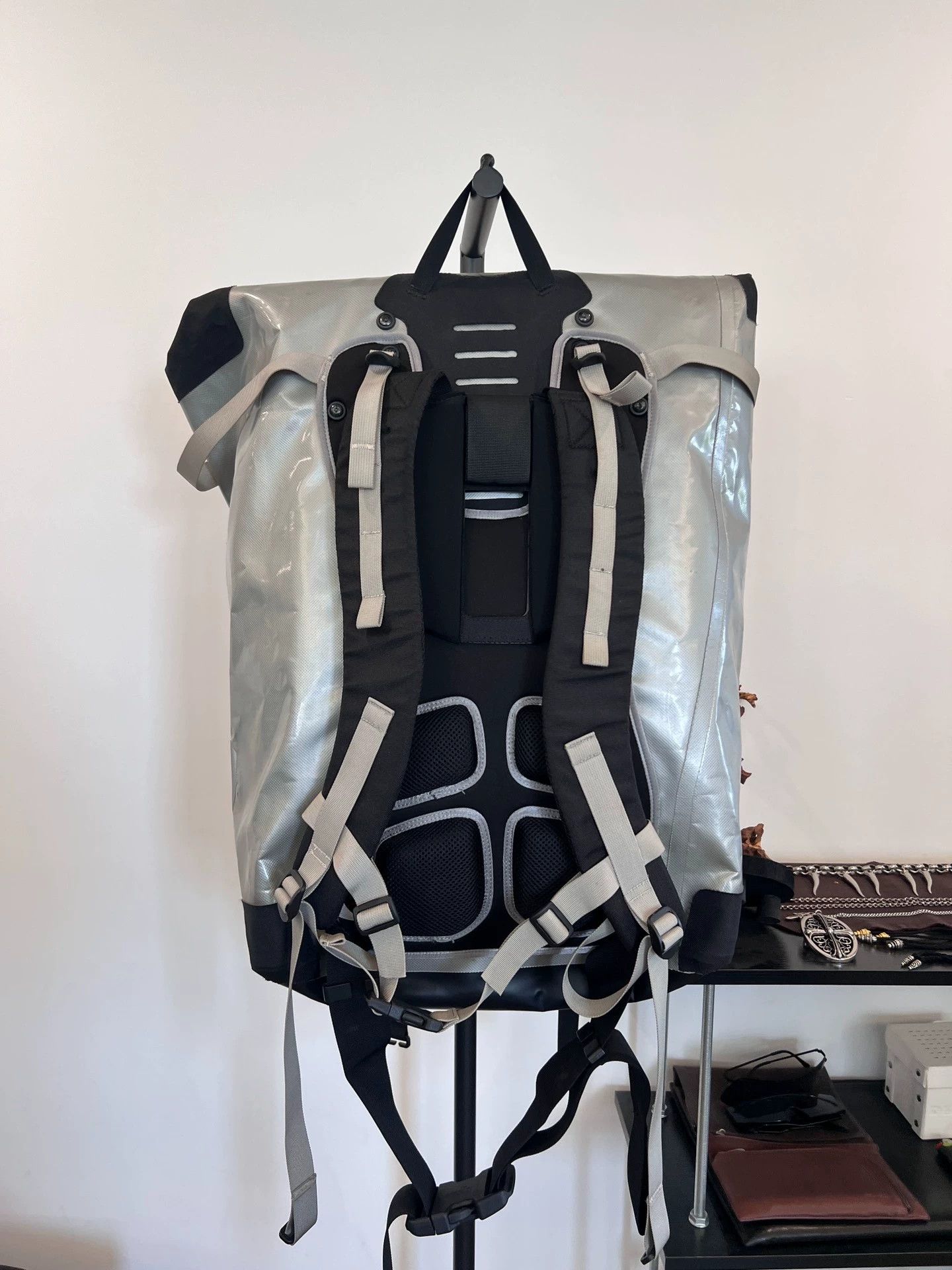Boris Bidjan Saberi BBS 11 Techwear Silver L Waterproof Backpack Size ONE SIZE - 2 Thumbnail