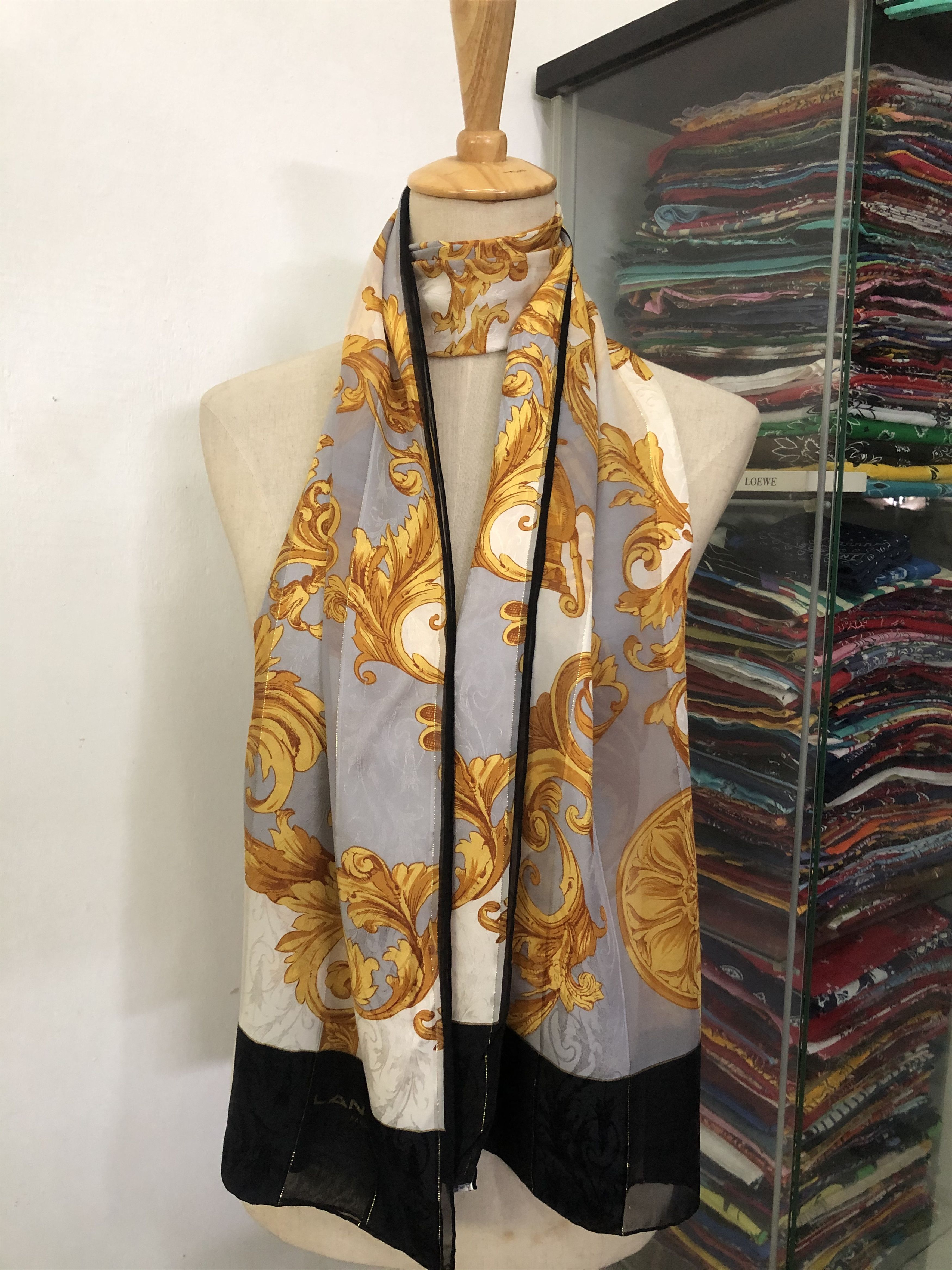 Lancel × Vintage Vintage Lancel Silk Scarf Size ONE SIZE - 1 Thumbnail