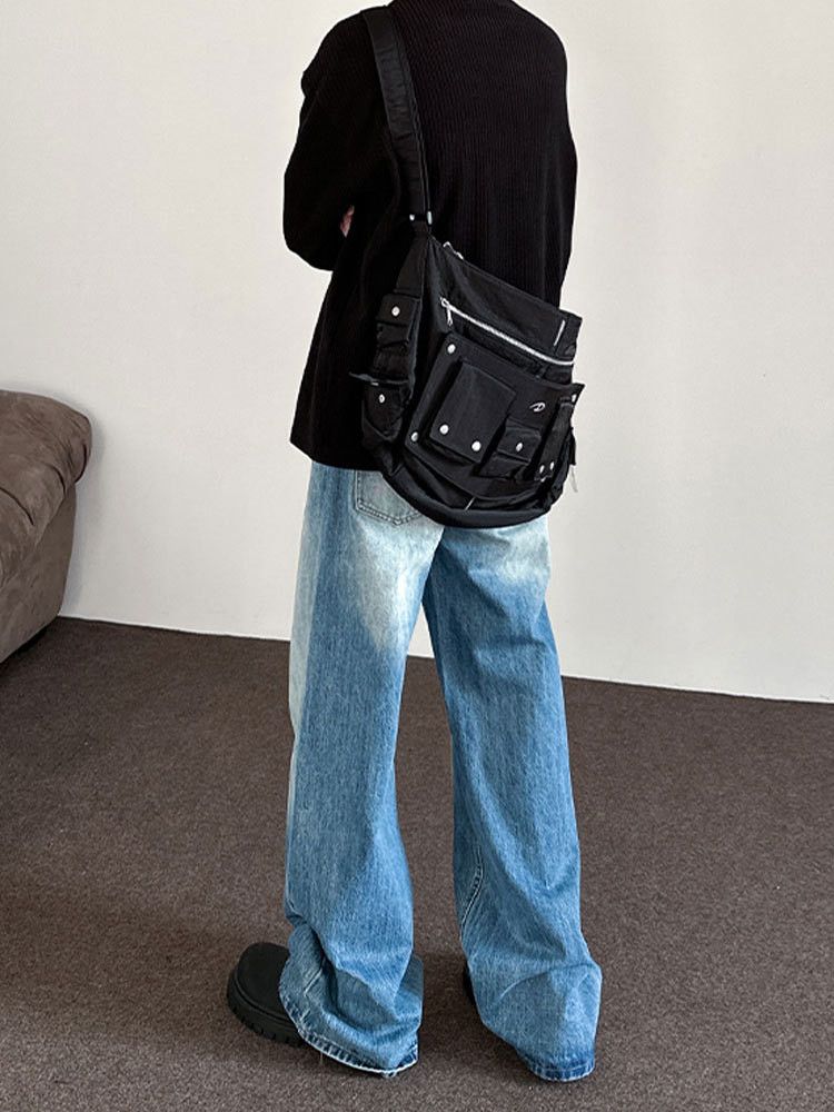 Japanese Brand × Jean High street washed distressed cleanfit loose jeans for men Size US 32 / EU 48 - 4 Thumbnail