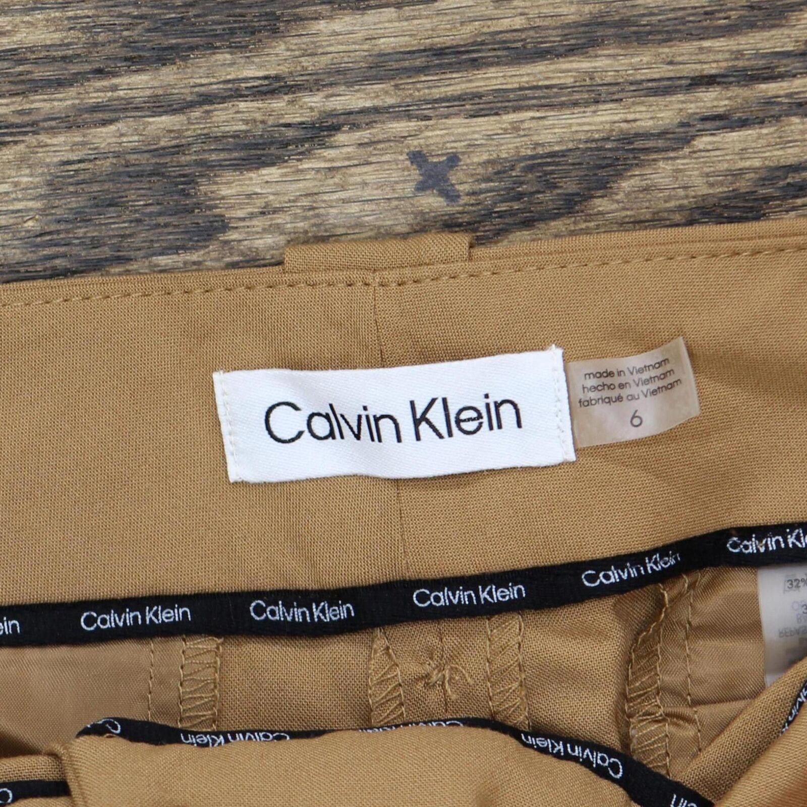 Calvin Klein Calvin Klein Lux Straight-Leg Ankle Pants Luggage Brown 6 Size 28" / US 6 / IT 42 - 4 Thumbnail