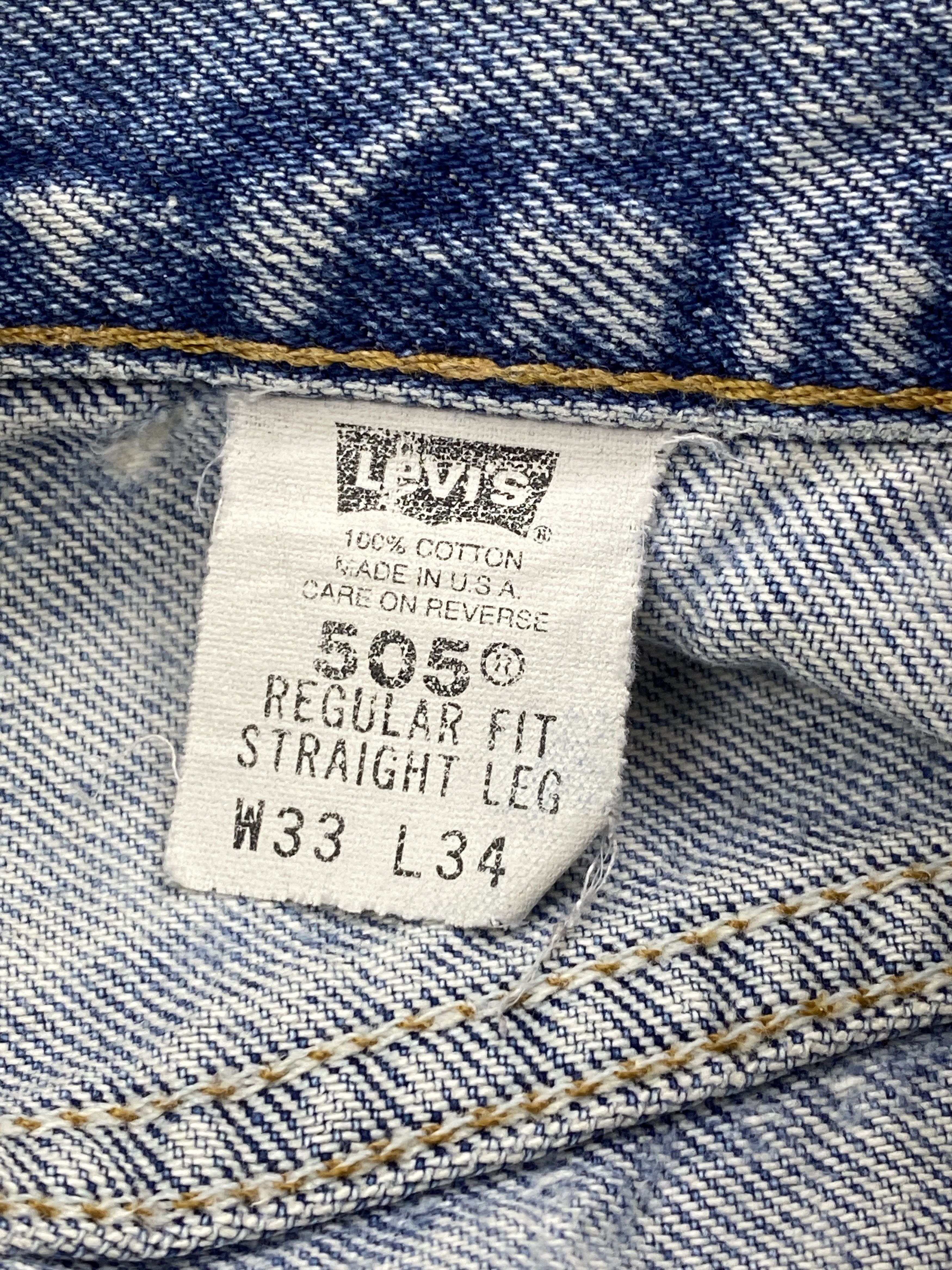 Levi's Vintage 90s Levis 505 Light Washed Jeans DP2674 Size US 31 - 6 Thumbnail
