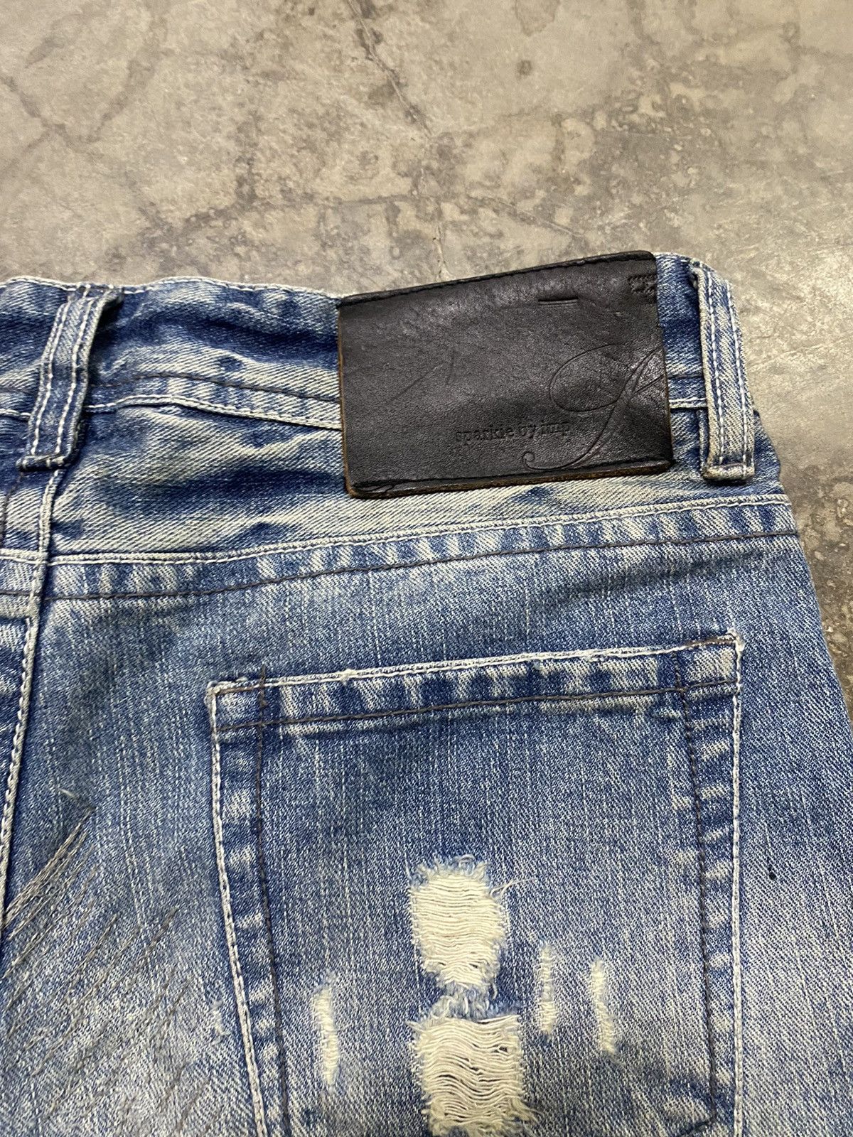 Japanese Brand Flare Jeans Japan Distressed Sashiko Boro Stitches Grunge Size US 30 / EU 46 - 14 Thumbnail