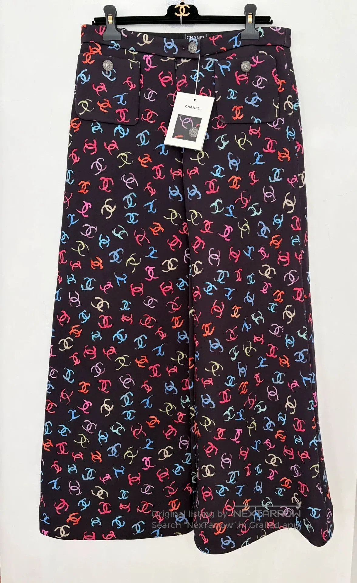 Chanel Chanel 24S CC Logo Wide-Leg Pants. Size US 28 / EU 44 - 1 Thumbnail