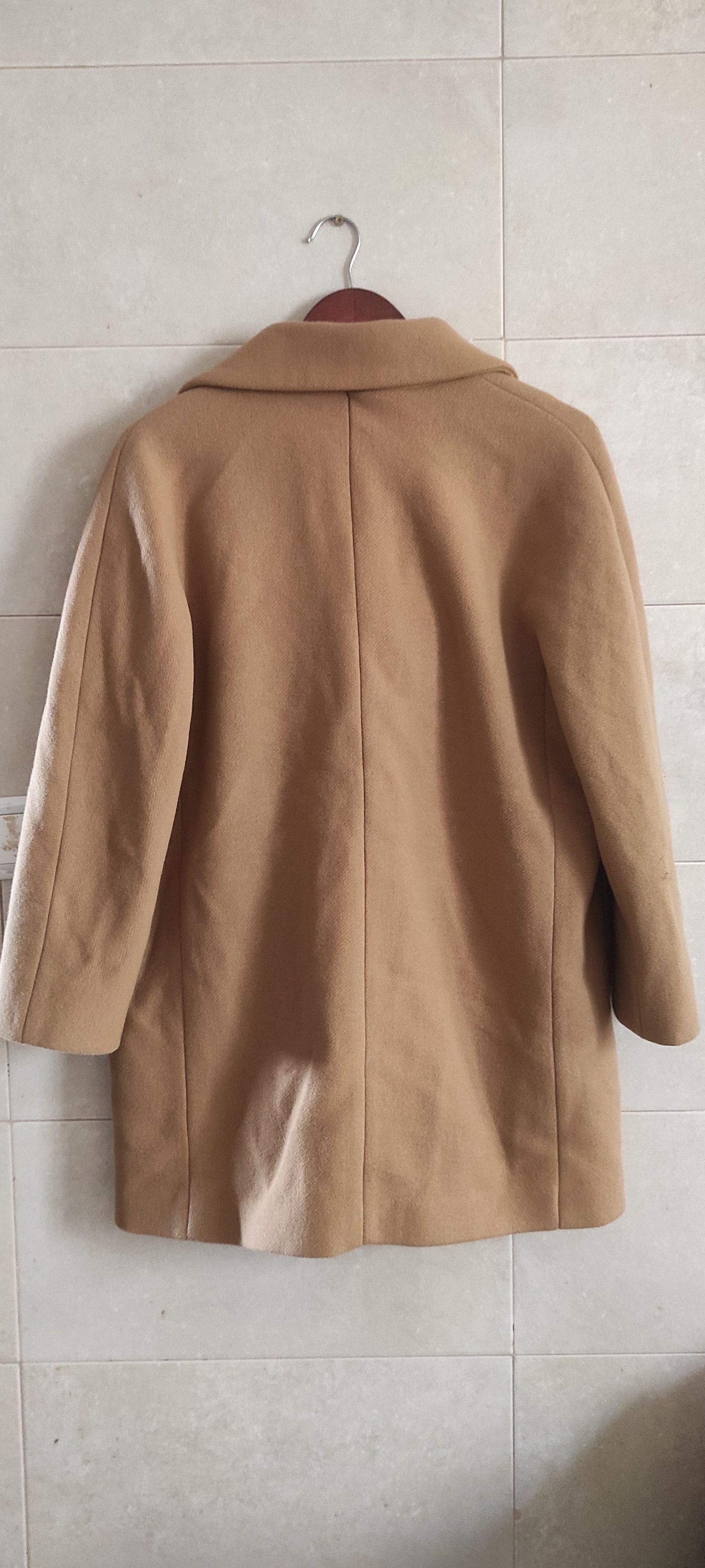 Massimo Dutti Massimo Dutti Mid Long Wool-Blend Coat in Camel Size L / US 10 / IT 46 - 10 Thumbnail