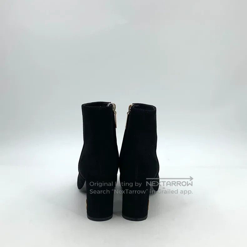 Saint Laurent Paris Saint Laurent Paris Black Logo Gold Mark Round Toe Chunky Size US 5.5 / IT 35.5 - 4 Thumbnail