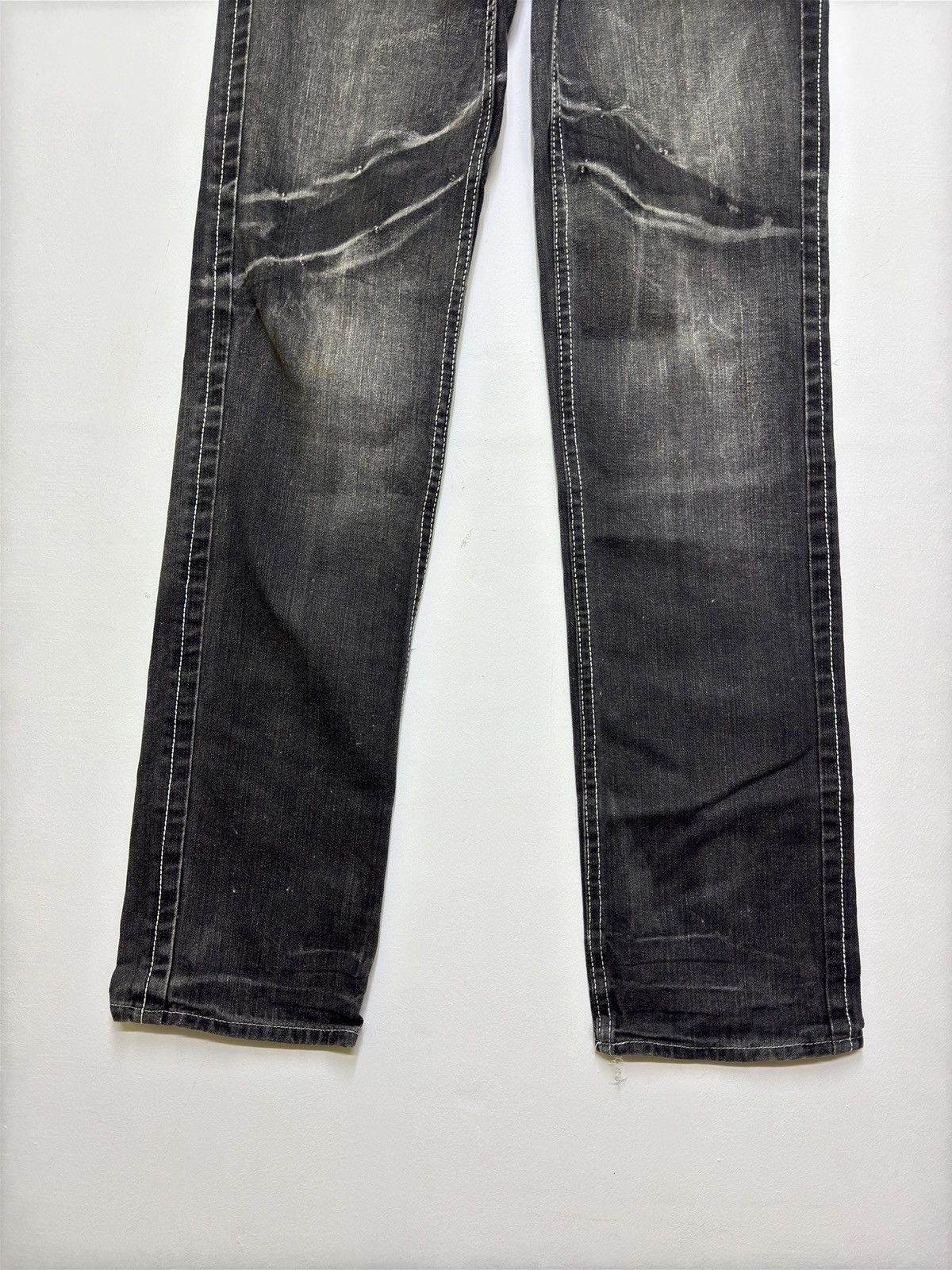 Hysteric Glamour Lowbox Black Acid Wash Claw Mark Denim Vintage Y2K Jeans Size US 29 - 6 Thumbnail