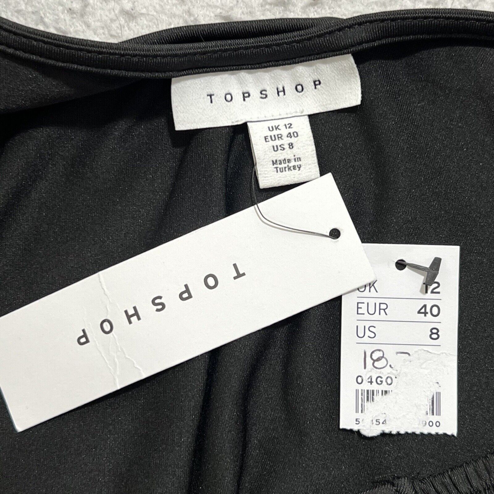Topshop TopShop Puff Sleeve V-Neck Top Pullover Fabric Tie Shirt Size M / US 6-8 / IT 42-44 - 3 Thumbnail