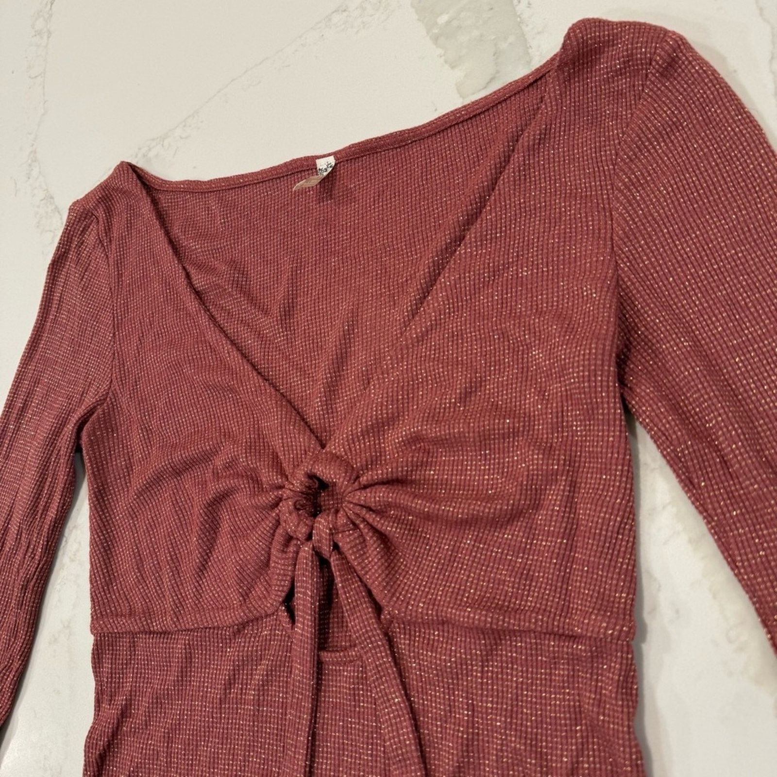 Free People Intimately Free People Metallic Tie Front Top Women’s Small Size S / US 4 / IT 40 - 7 Thumbnail