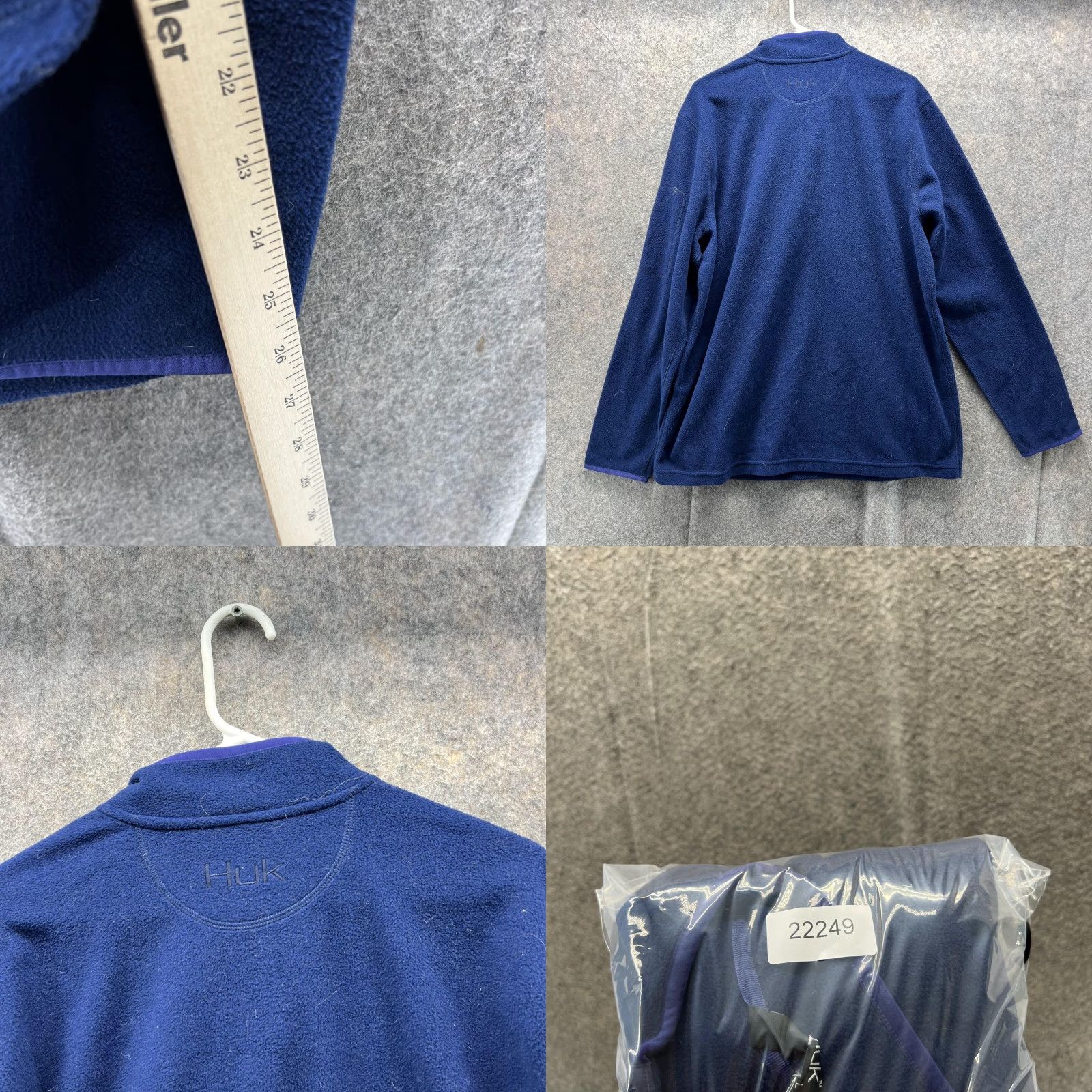 Vintage VINTAGE Huk Sweater Men Large Blue 1/4 Zip Pullover Sweatshirt Casual Fleece Jacket Vtg Size US L / EU 52-54 / 3 - 8 Thumbnail