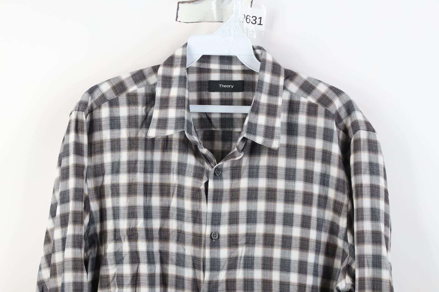 Theory Theory Irving Betton Check Plaid Collared Button Shirt Size US M / EU 48-50 / 2 - 2 Thumbnail