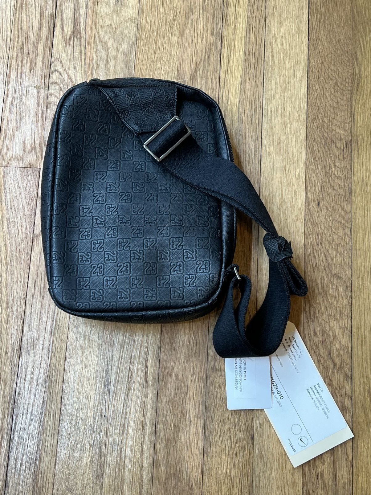 Jordan Brand Jordan Nike Monogram Logo Unisex Black Sling Crossbody Bag Size ONE SIZE - 2 Thumbnail