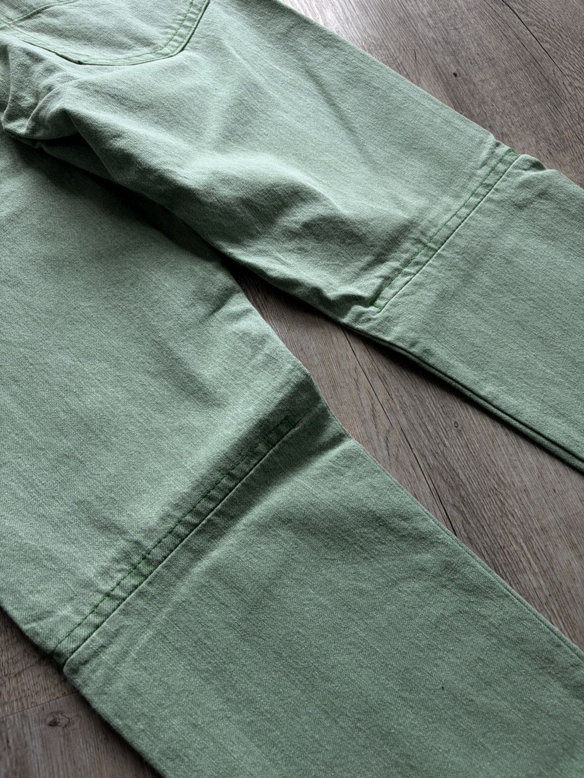 Dsquared2 2004 Dsquared green washed denim jeans big buttons Size US 31 - 6 Thumbnail