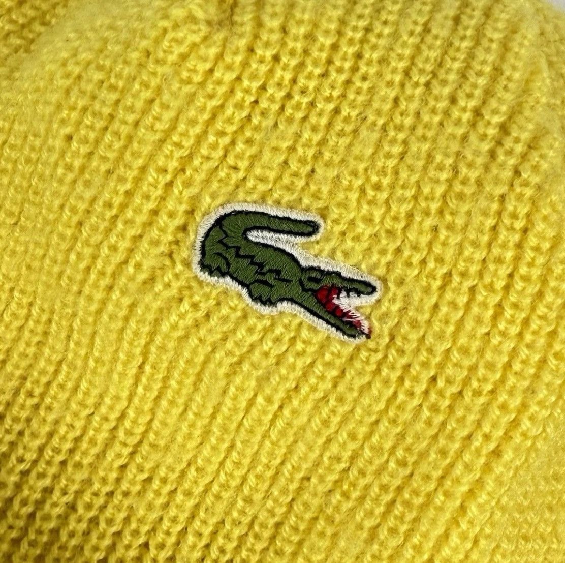 Lacoste Vintage Lacoste Acrylic Beanie Hat One Size Knit Yellow Top Size ONE SIZE - 5 Thumbnail