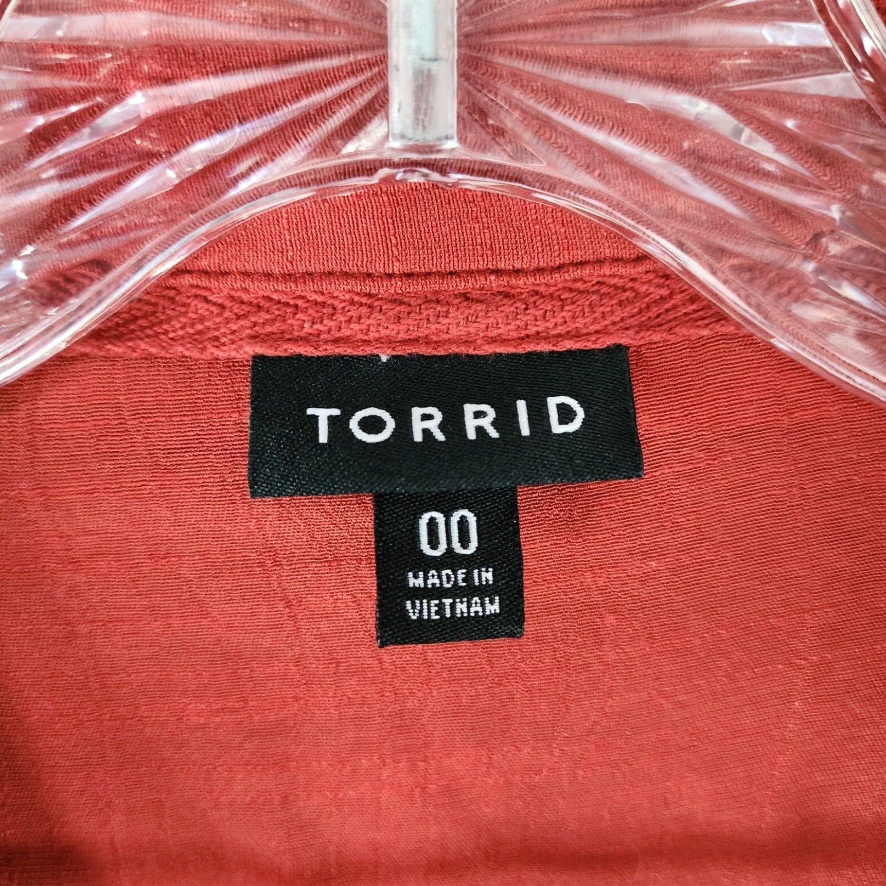 Torrid Torrid Blouse Red Long Sleeve Button Up Size 00 Women Plus Size 00 Red Torrid Womens Blouse (Adult Women) Size XXS / US 00 / IT 34 - 4 Thumbnail