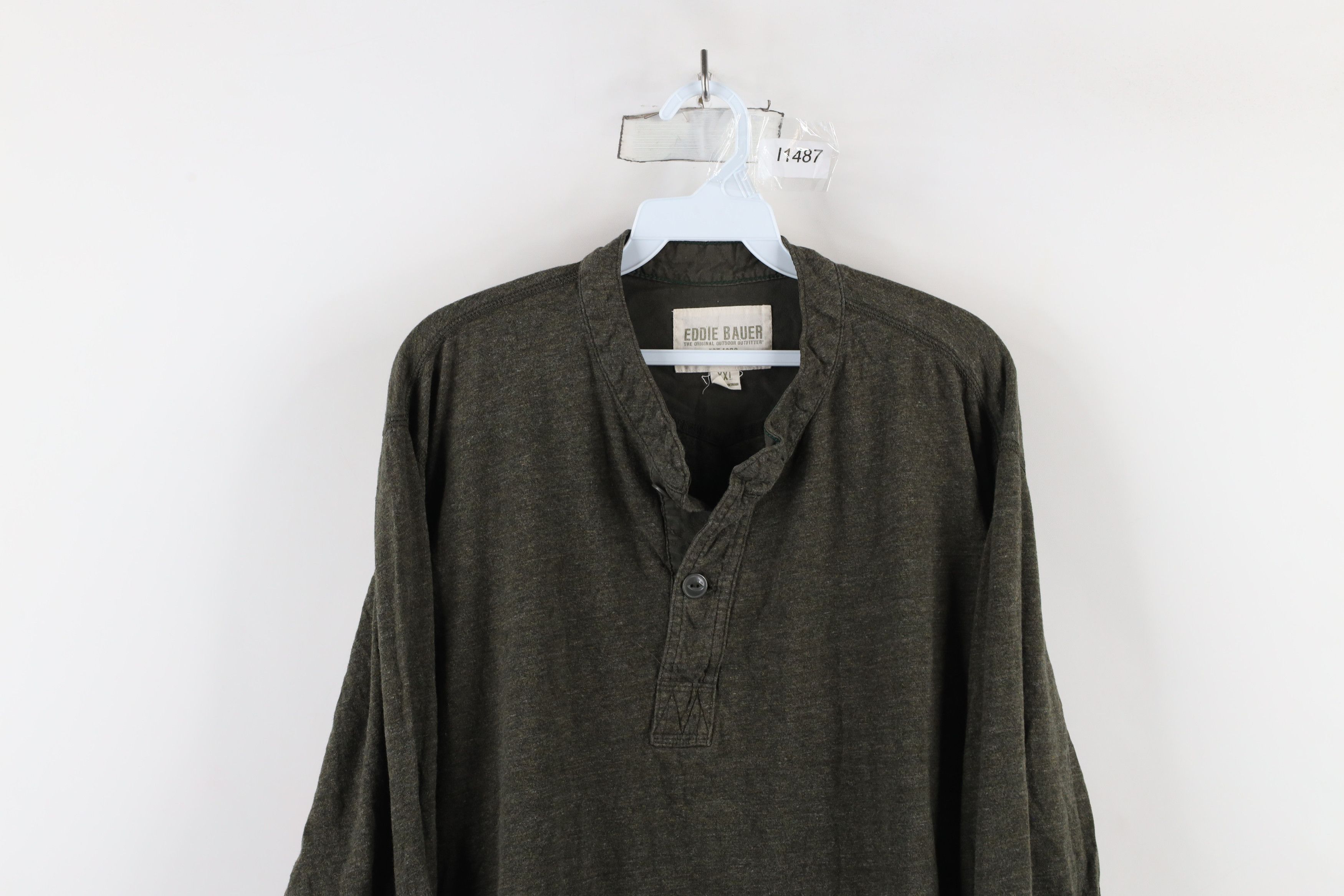 Eddie Bauer × Vintage Vintage Eddie Bauer Jersey Knit Long Sleeve Henley T-Shirt Size US XXL / EU 58 / 5 - 2 Thumbnail