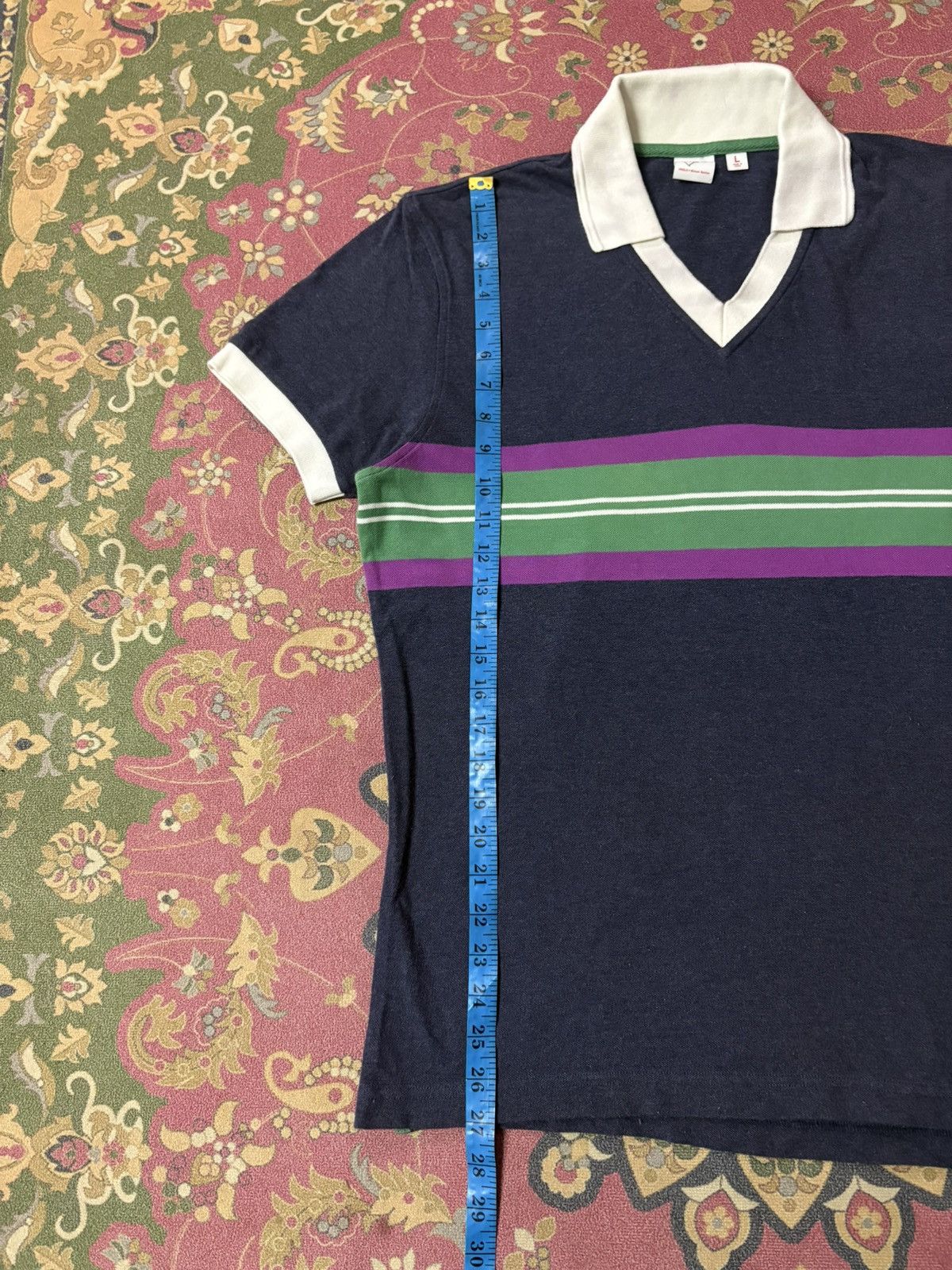 Michael Bastian Michael Bastian X UNIQLO Striped Vneck Polo Tee Size US M / EU 48-50 / 2 - 9 Thumbnail