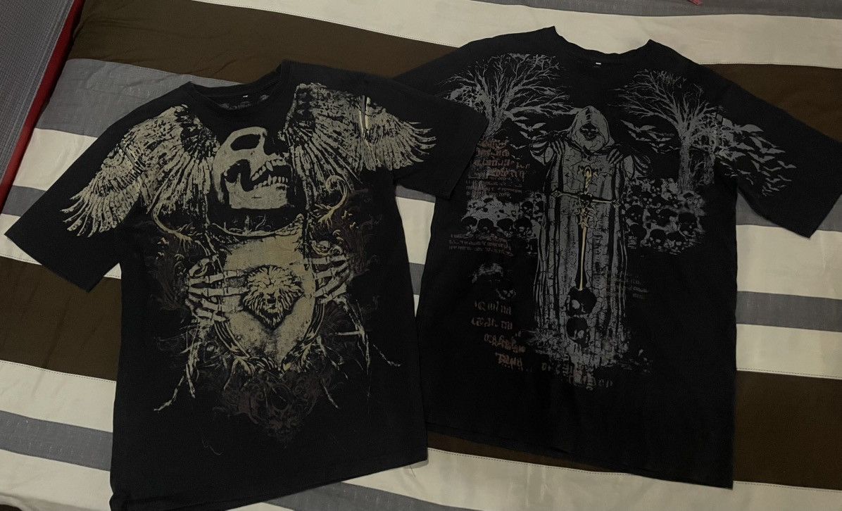 Affliction Combo vtg y2k affiliction aop tee Size US L / EU 52-54 / 3 - 1 Thumbnail