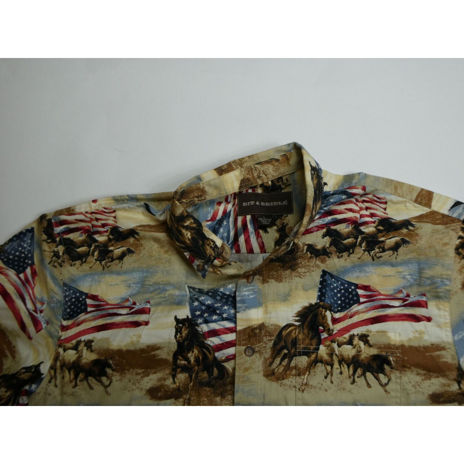 Bit & Bridle men's Bit & Bridle short sleeve shirt Western American large Size US L / EU 52-54 / 3 - 2 Thumbnail