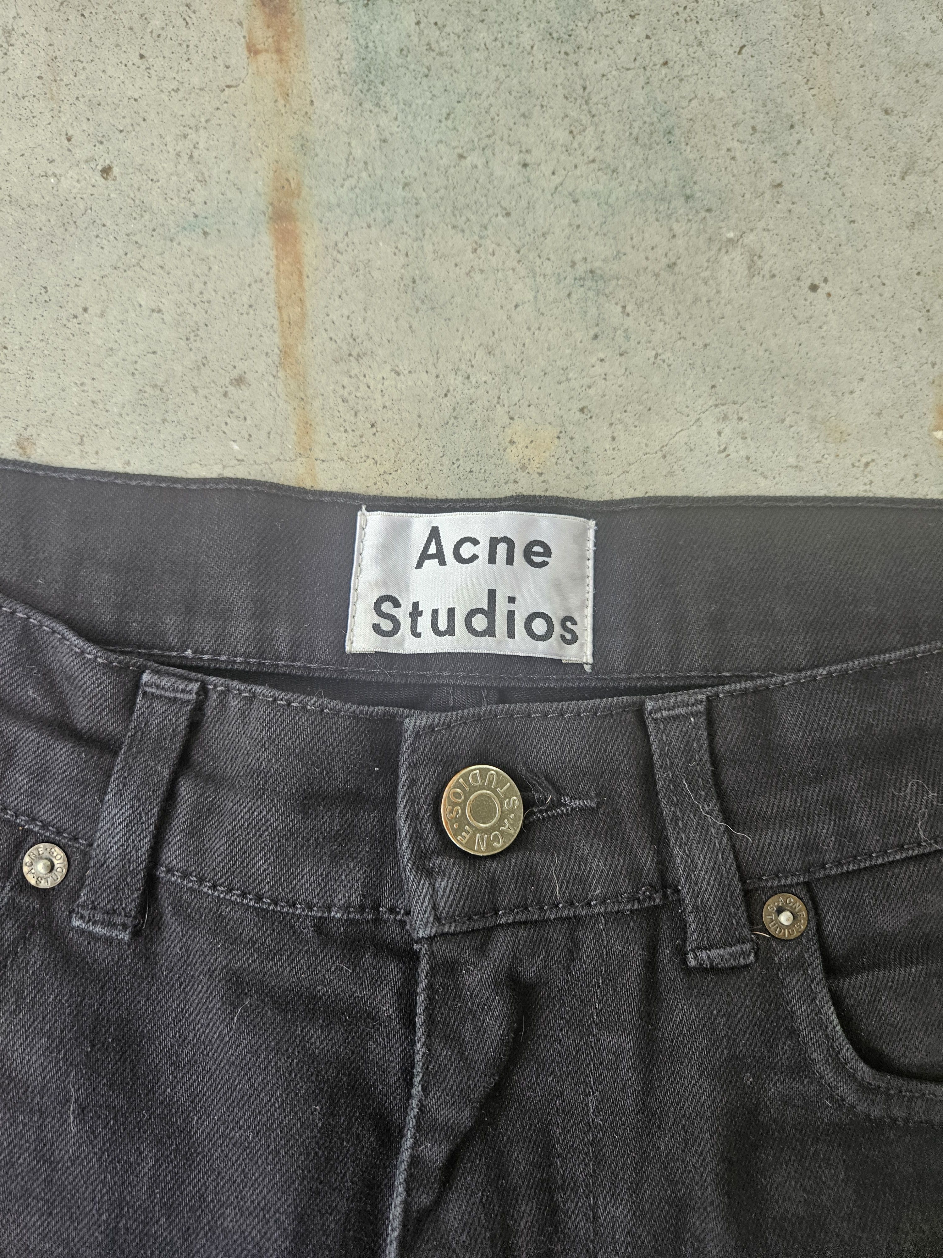 Acne Studios Thin Stay Cash Black Denim Jeans Size US 30 / EU 46 - 4 Thumbnail