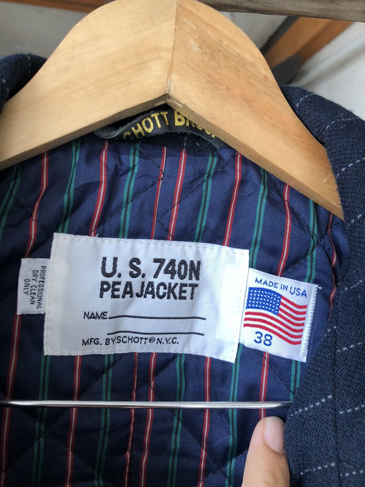 Schott Rare❗️Schott x Takeo Kikuchi Wool Stripe Pea Coat Size US S / EU 44-46 / 1 - 6 Thumbnail