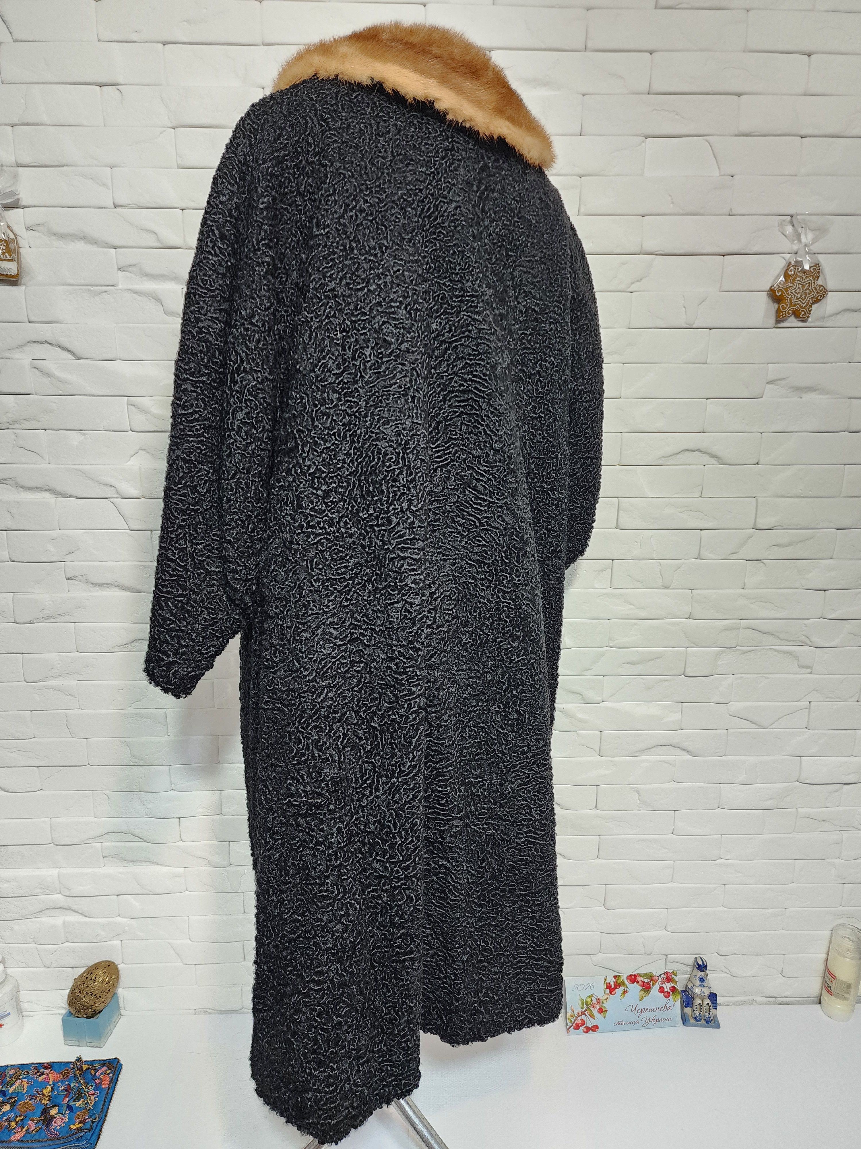 Furla Black Sheepskin Fur Coat: Women's Warm Winter Outerwear Size XL / US 12-14 / IT 48-50 - 6 Thumbnail