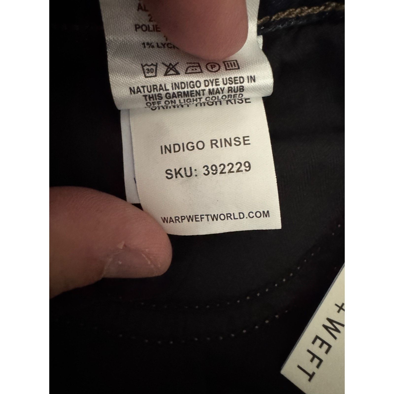 Warpweft Company Warp + Weft 8/29 Skinny High Rise Jeans Indigo Stretch Size 30" / US 8 / IT 44 - 12 Thumbnail