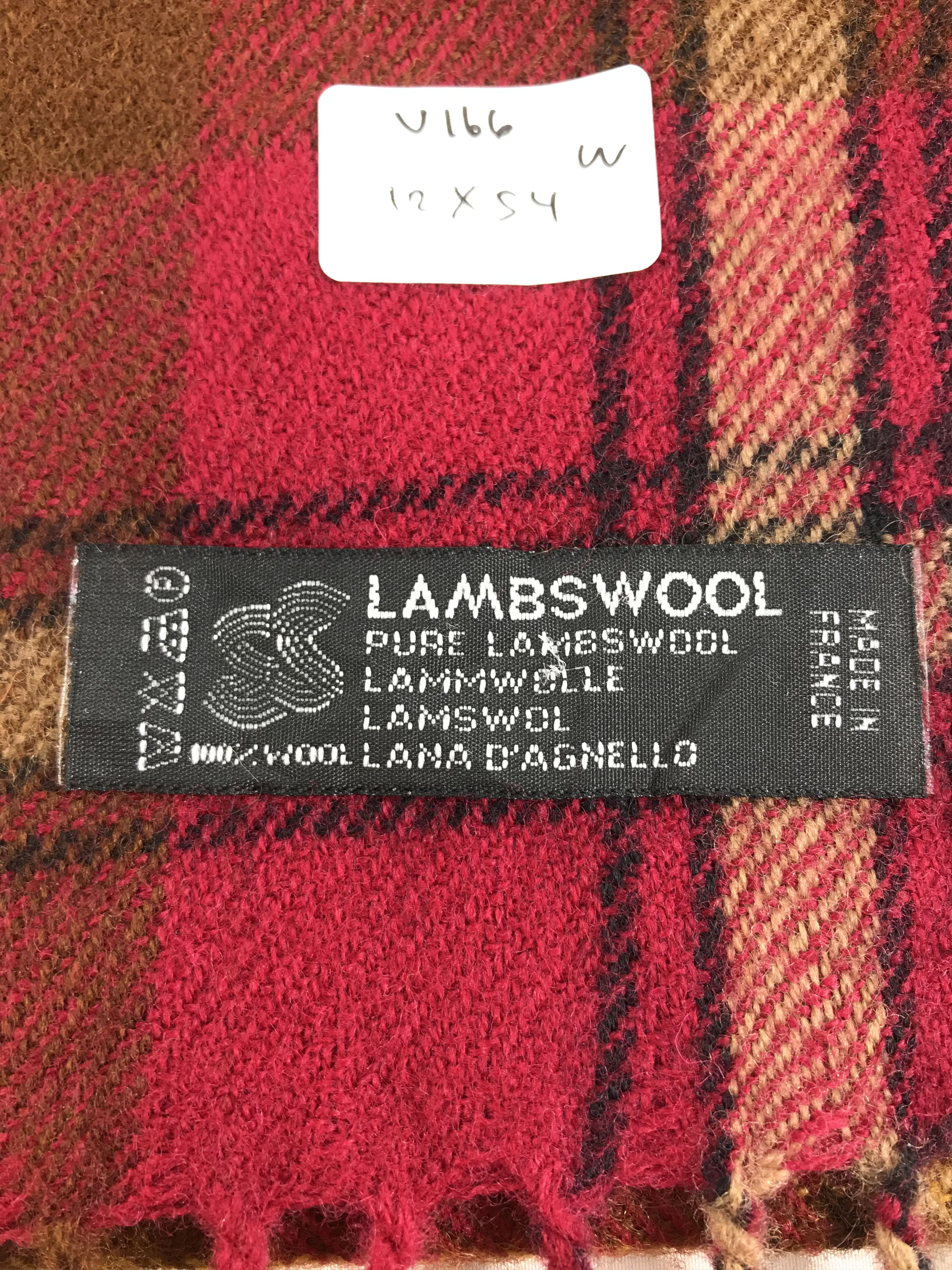 Pierre Cardin Pierre Cardin Tartan Wool Scarf Muffler V166 Size ONE SIZE - 5 Thumbnail