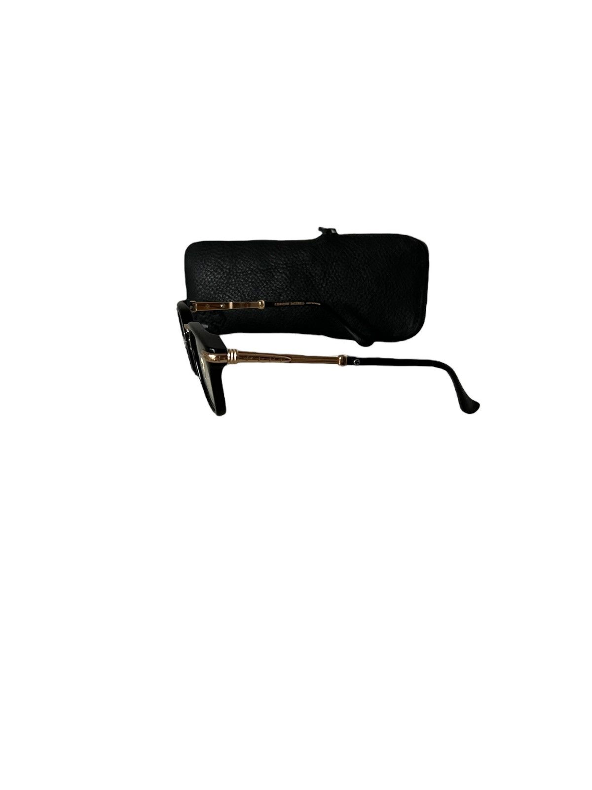 Chrome Hearts Chrome Hearts Titana Sluvr Glasses Black and Gold Size ONE SIZE - 3 Thumbnail