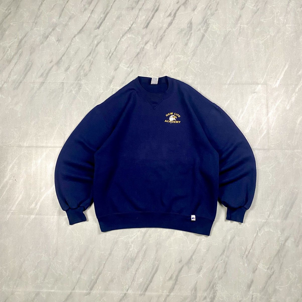 Russell Athletic Vintage Late 90s New Life Academy Boxy Crewneck Size US L / EU 52-54 / 3 - 1 Thumbnail