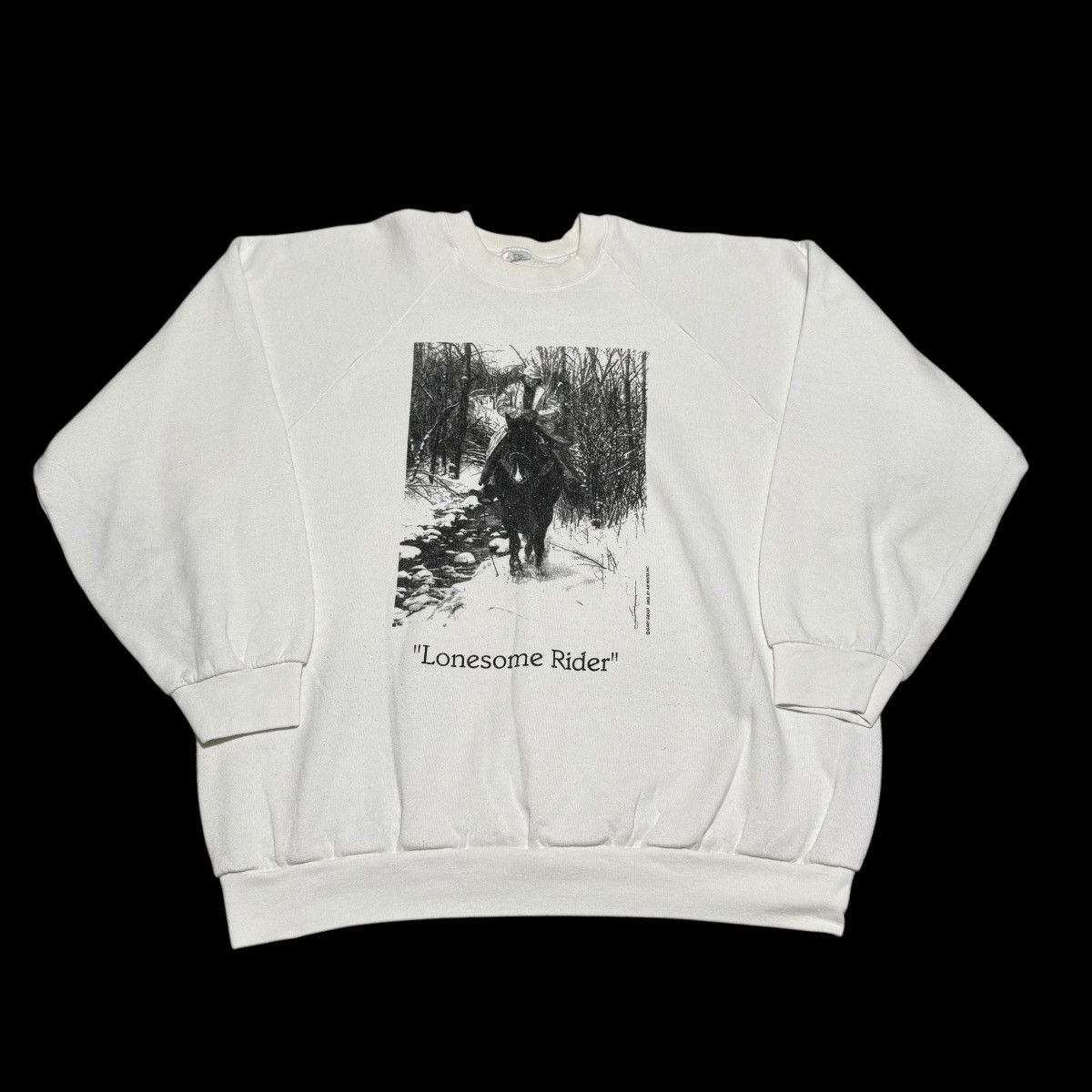 Vintage Vintage Gary Grant Lonesome Rider Art Sweatshirt Adult XL Size US XL / EU 56 / 4 - 1 Thumbnail