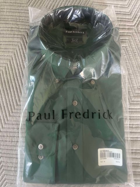 Paul Fredrick Non-Iron Cotton Button Down Shirt Size US M / EU 48-50 / 2 - 1 Preview