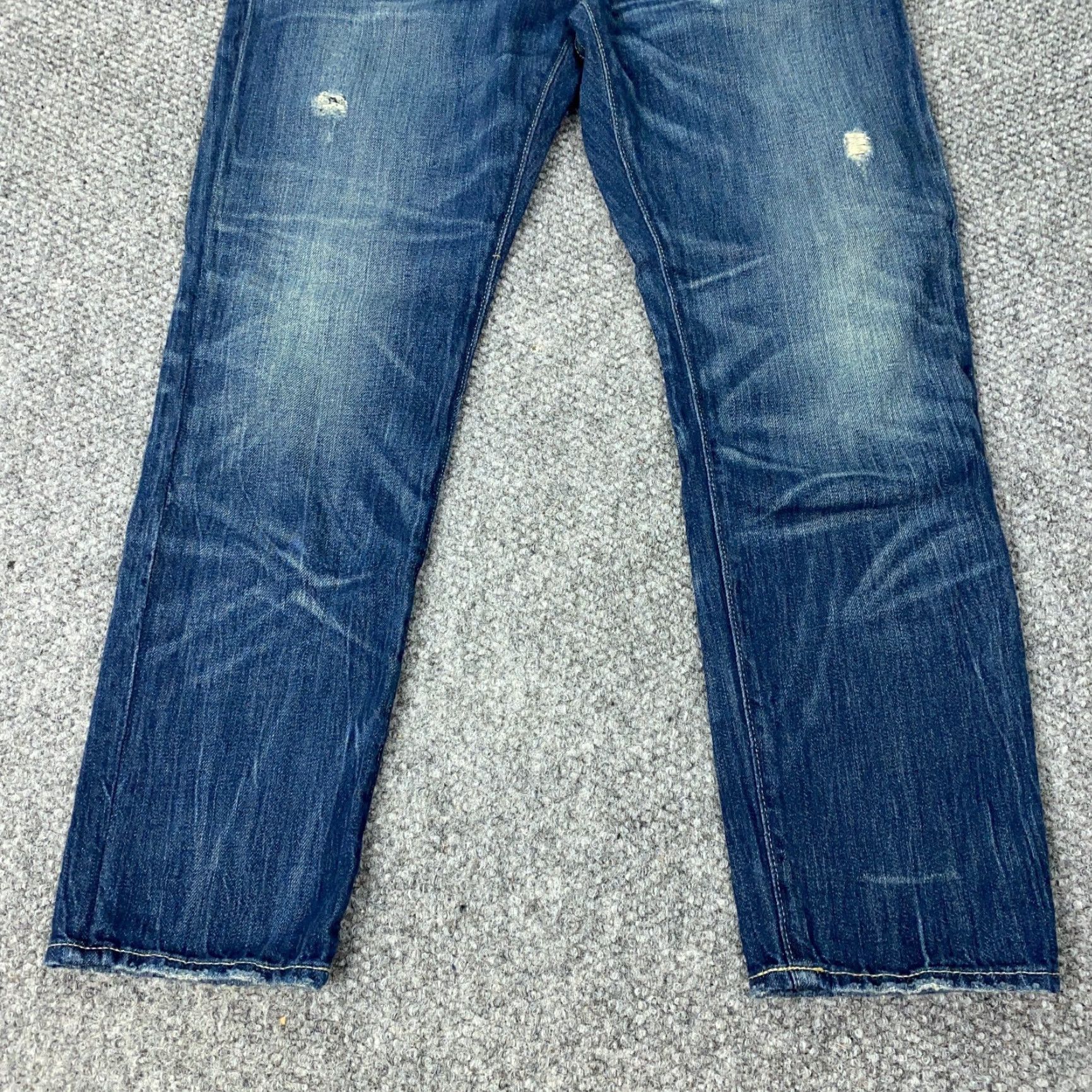 Polo Ralph Lauren VINTAGE Polo Ralph Lauren Jeans Womens Size 30 Slim Boyfriend Distressed Mid Rise Blue Denim Size 33" - 6 Thumbnail