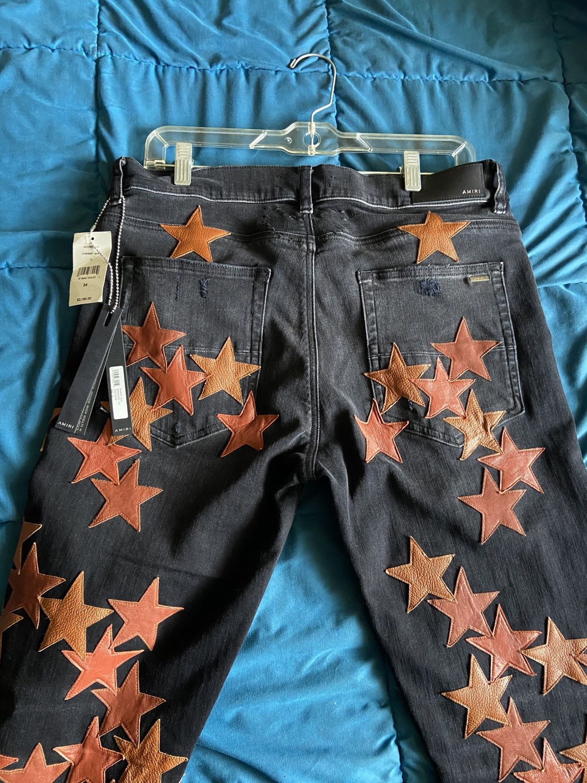 Amiri Amiri x Chemist Orange Star Jeans Mens size 34 Size US 34 / EU 50 - 4 Thumbnail