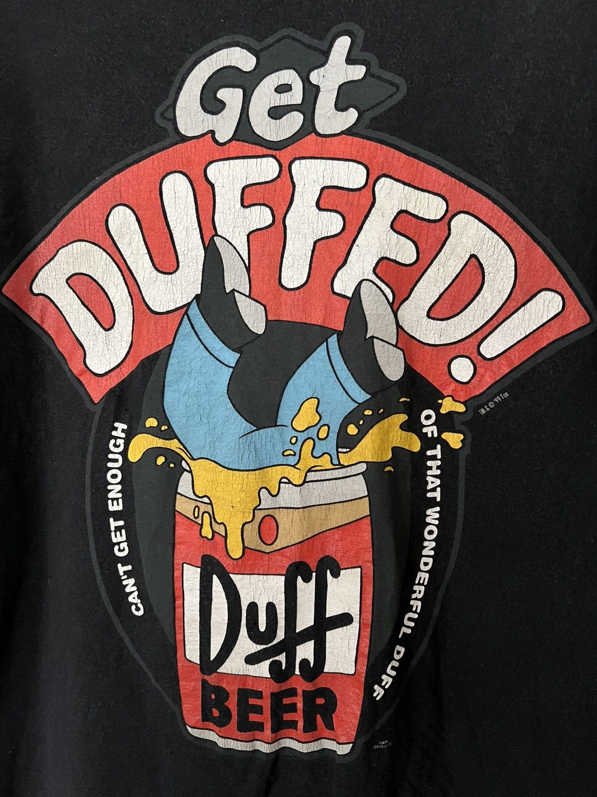 The Simpsons Vintage 1999 The Simpsons Get Duffed Homer Simpson T-Shirt Size US XL / EU 56 / 4 - 4 Thumbnail
