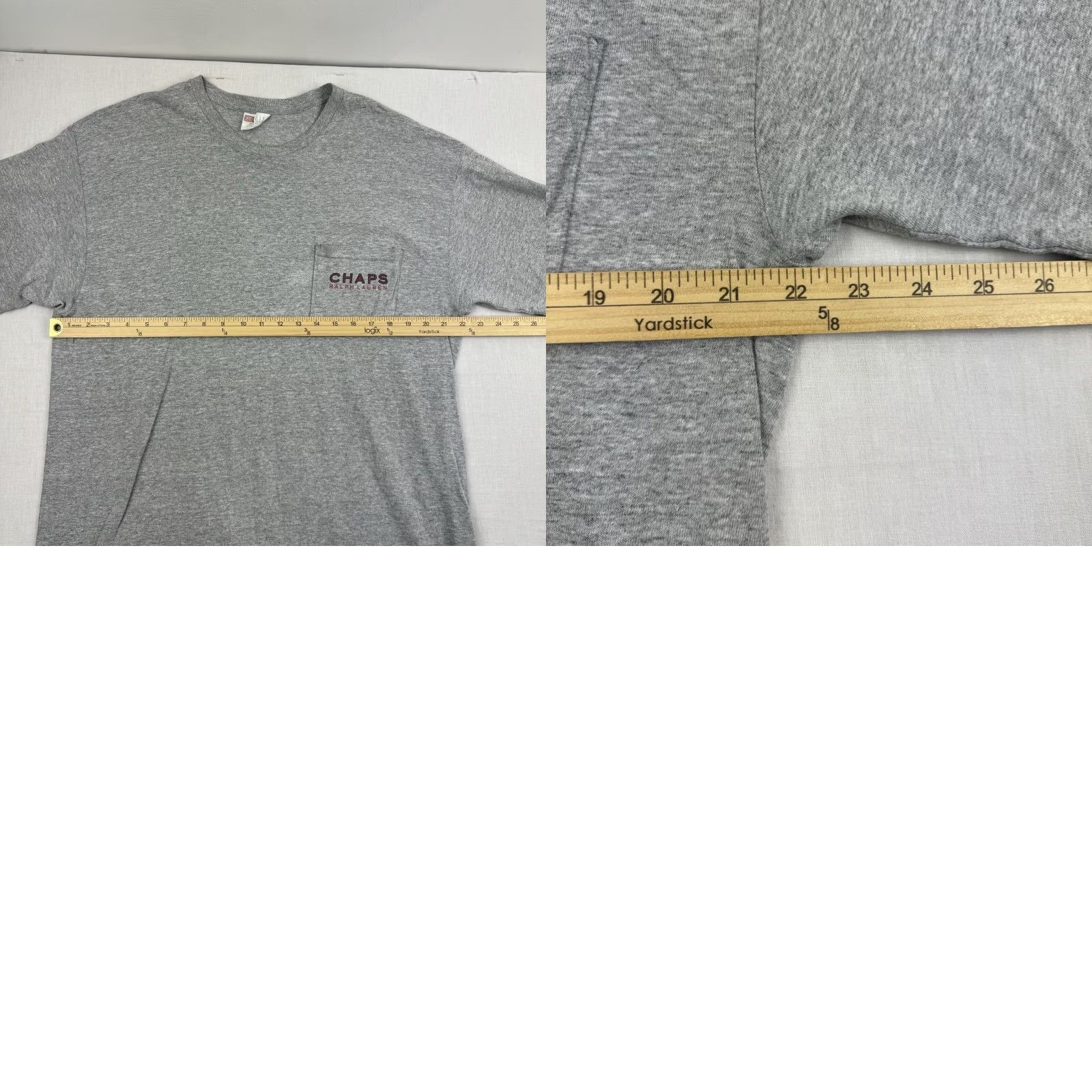 Chaps VINTAGE Chaps Ralph Lauren Shirt Adult Large Gray 90s USA T-Shirt Crew Neck Mens Size US L / EU 52-54 / 3 - 8 Thumbnail
