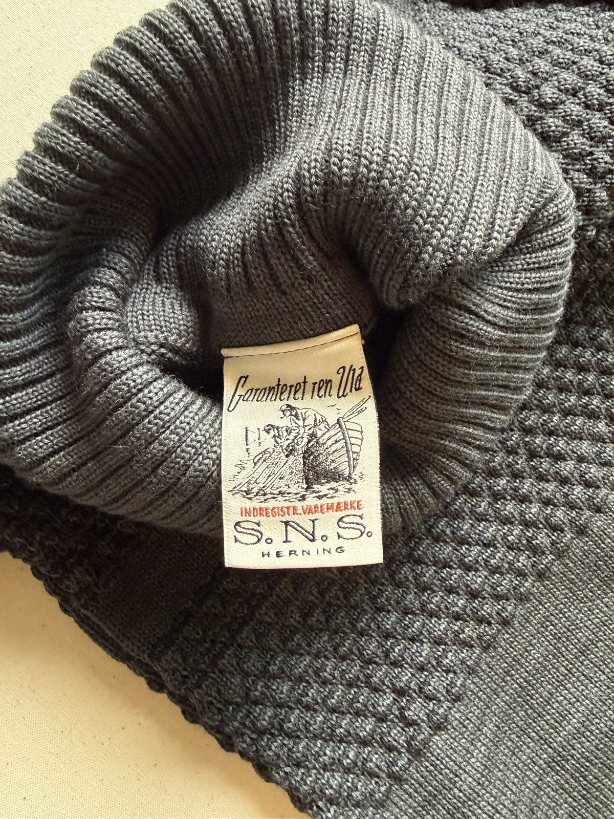 S.N.S. Herning S.N.S. HERNING Fisherman Wool Turtleneck Sweater Size US M / EU 48-50 / 2 - 4 Thumbnail