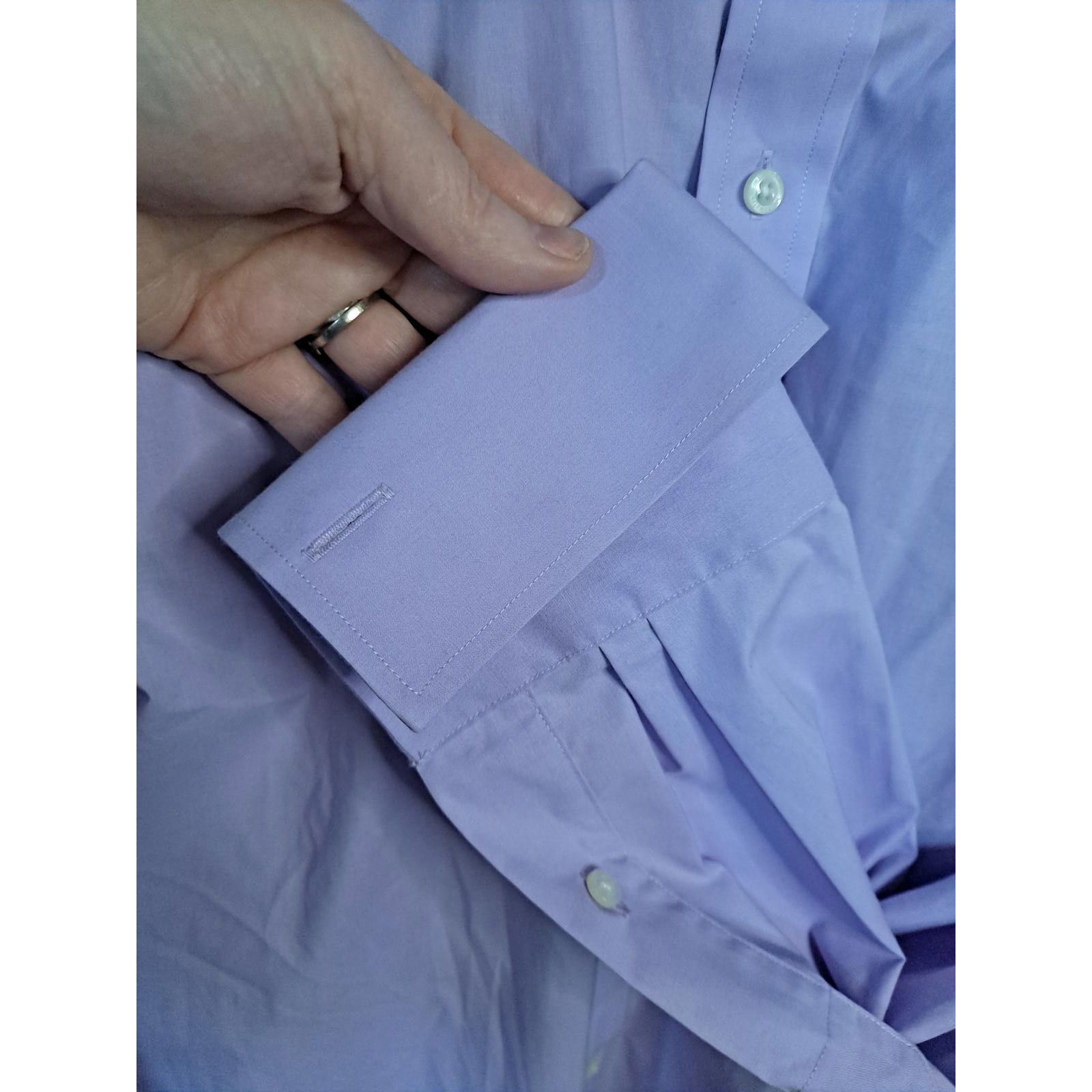 Lauren Ralph Lauren Lauren Ralph Lauren Lavender Classic Fit Stretch Non Iron Bu Size US M / EU 48-50 / 2 - 2 Thumbnail