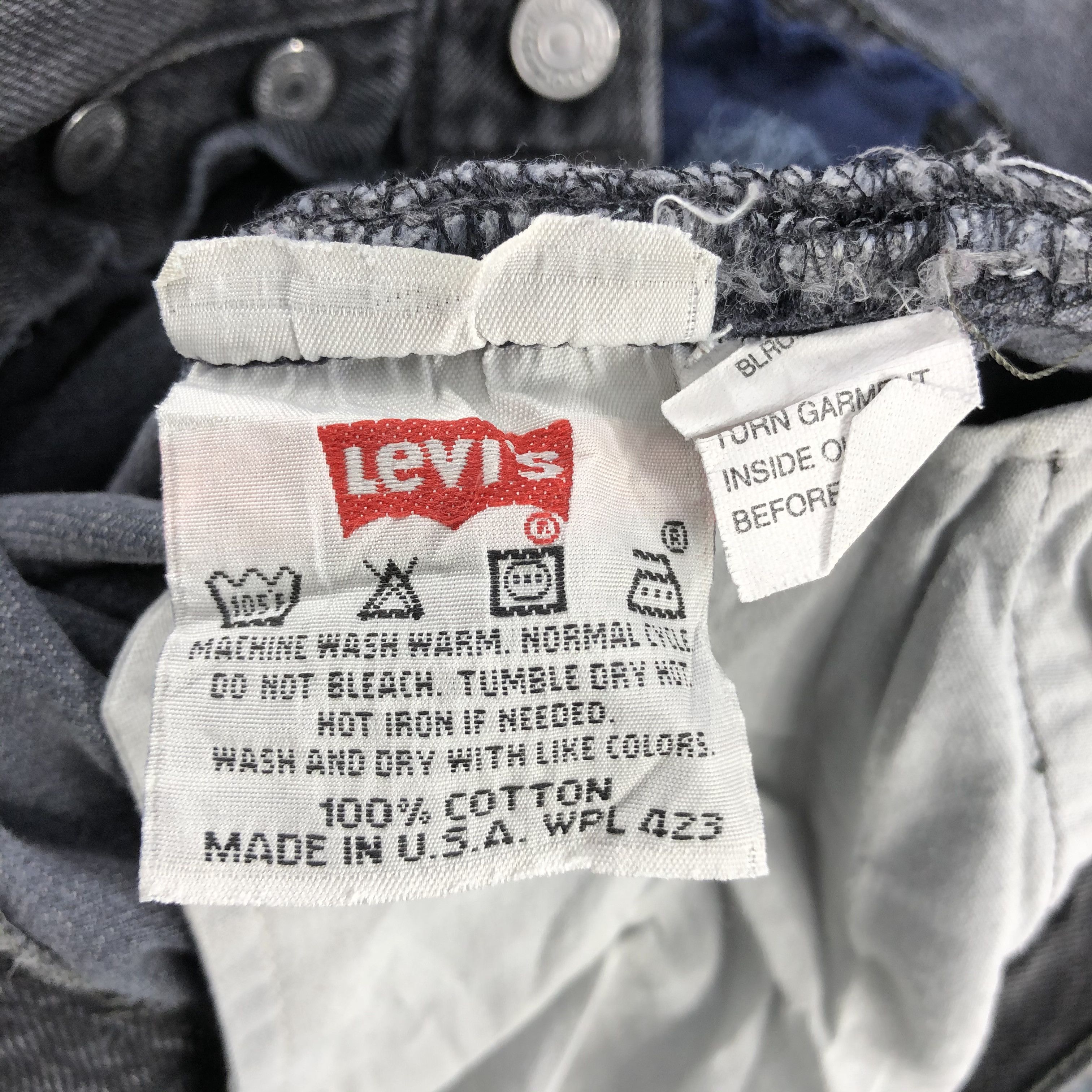 Levi's Vintage Faded Black Levis 501 Jeans-JM3040 Size US 32 / EU 48 - 15 Thumbnail