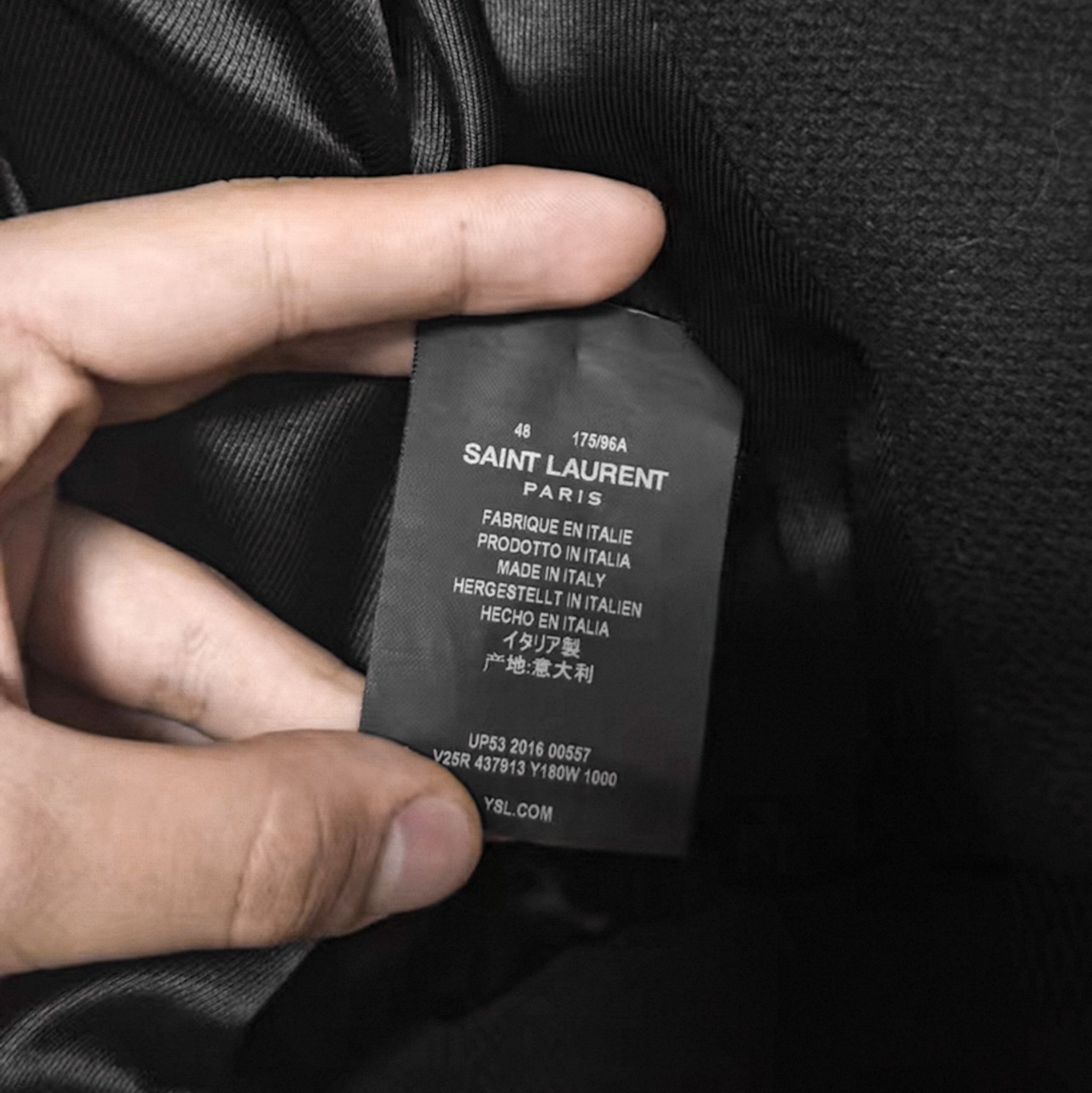 Saint Laurent Paris Saint Laurent FW16 Ray Striped Black Teddy Jacket Size US M / EU 48-50 / 2 - 3 Thumbnail