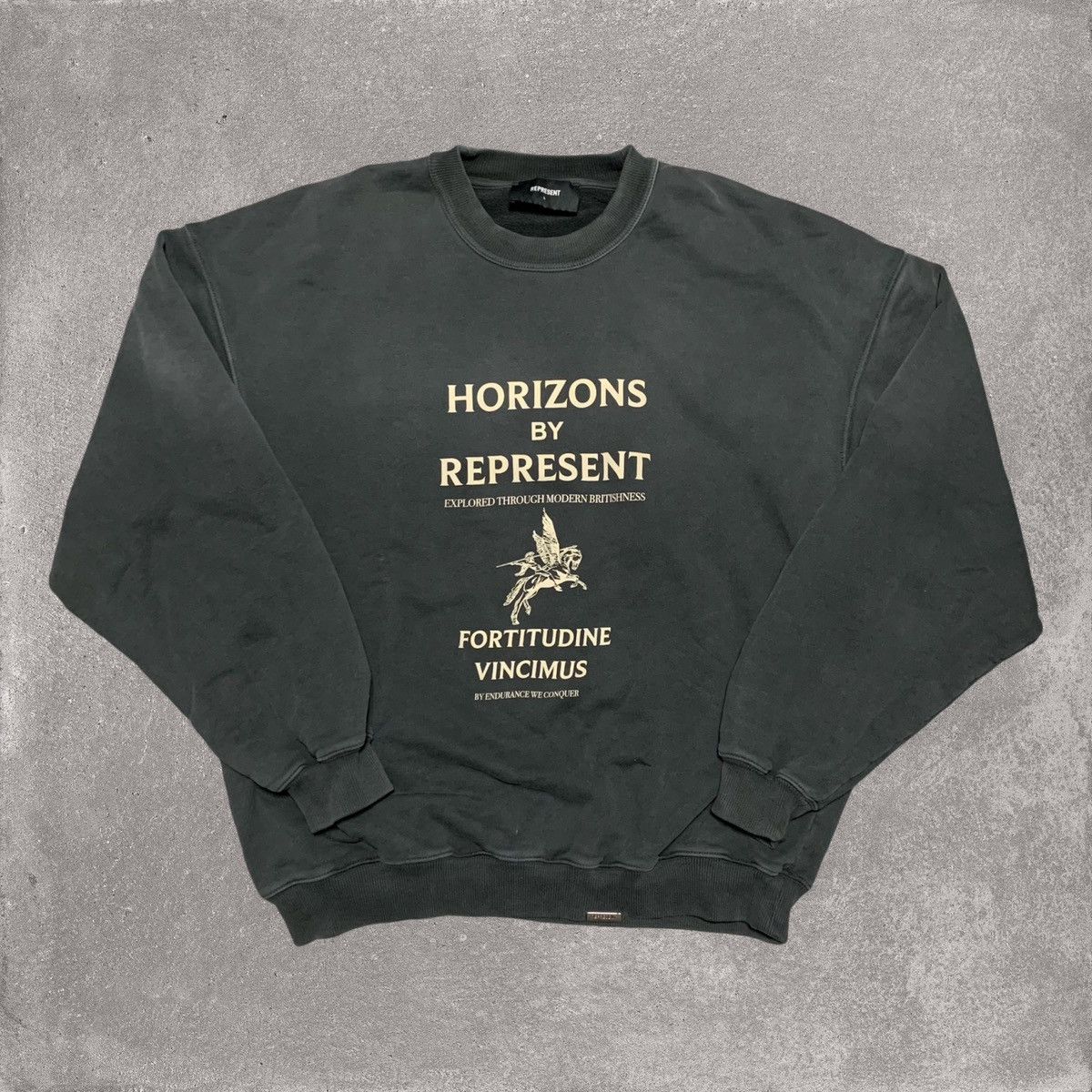 Represent Clo. Represent Large Horizons Aged Black Sweater Sweatshirt Size US L / EU 52-54 / 3 - 1 Thumbnail