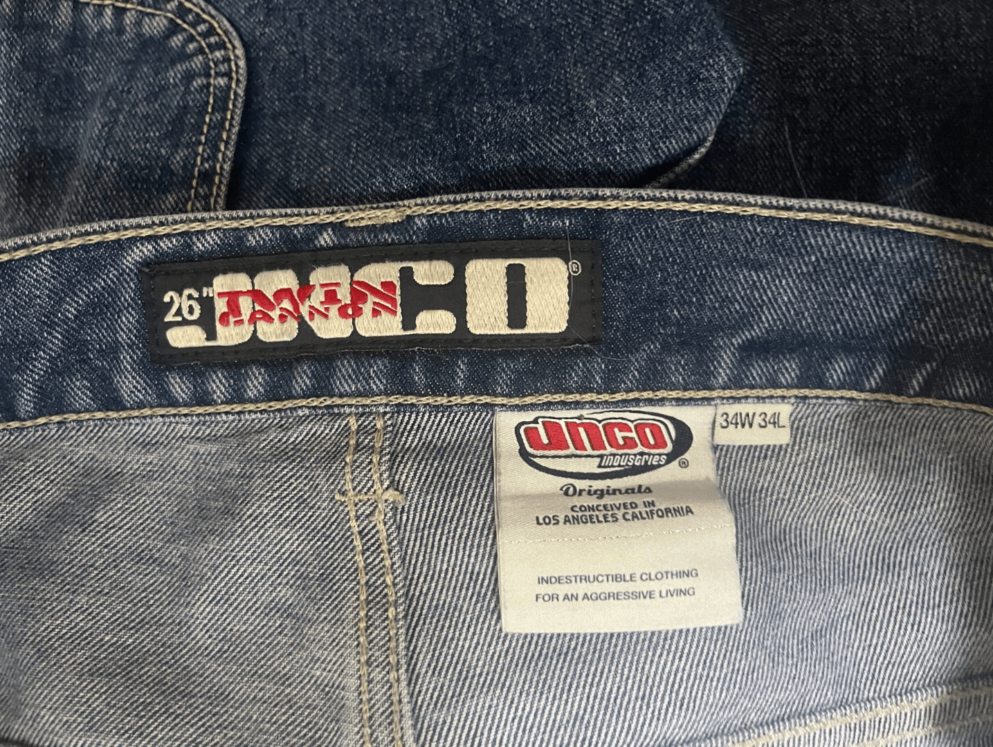 JNCO Baggy JNCO jeans with a wide leg fit Size US 34 / EU 50 - 2 Thumbnail