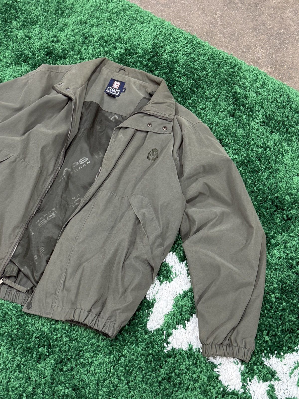 Chaps × Chaps Ralph Lauren × Vintage Vintage Chaps Ralph Lauren Green Coach Jacket Medium PRL 90s Size US M / EU 48-50 / 2 - 2 Thumbnail
