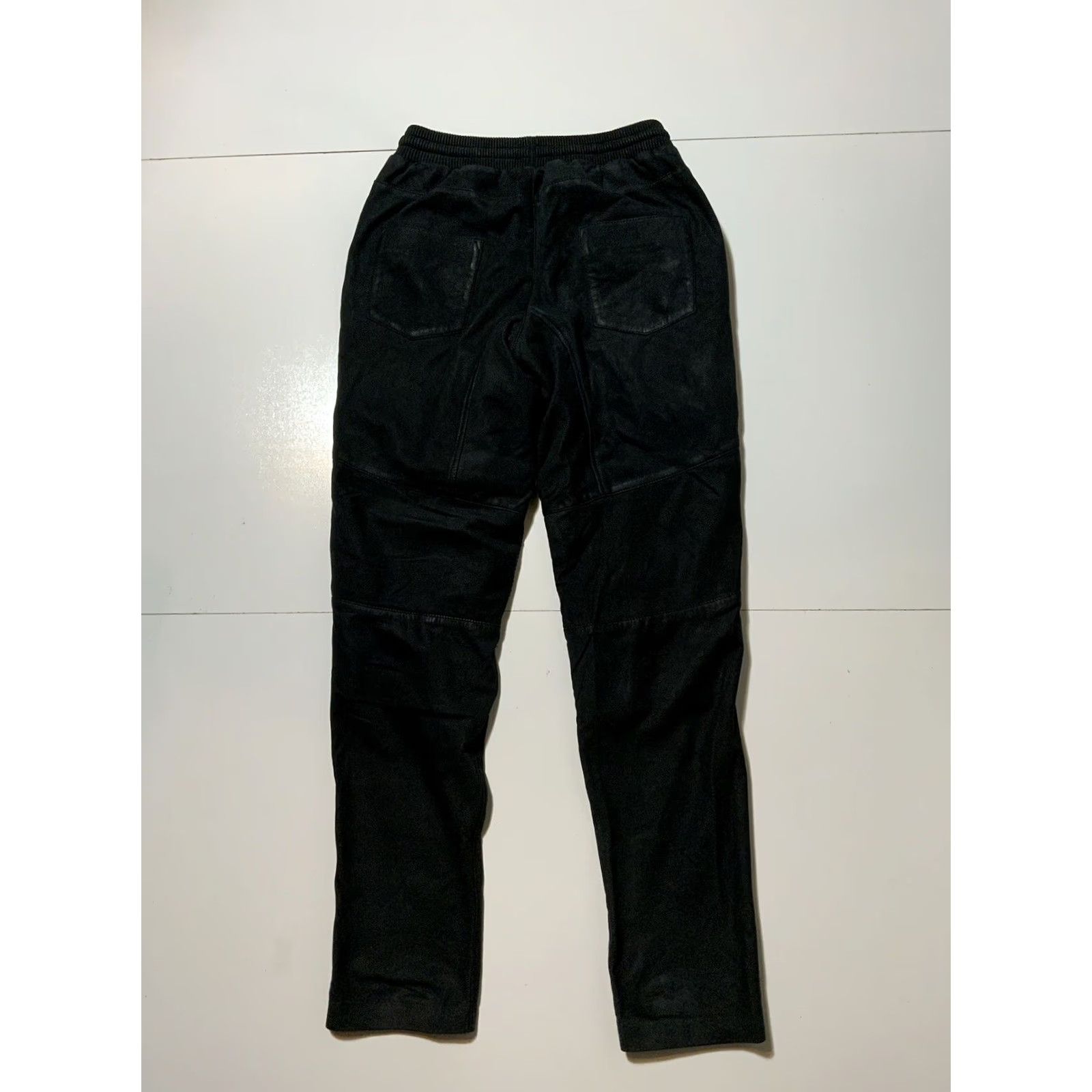 Vintage VINTAGE Autark Rough Concept Berlin Lamb Leather Biker Moto Canvas Drawstring Pants Sz.M Dark Charcoal Grey Men Regular M Inseam 33** Size US 31 - 3 Thumbnail